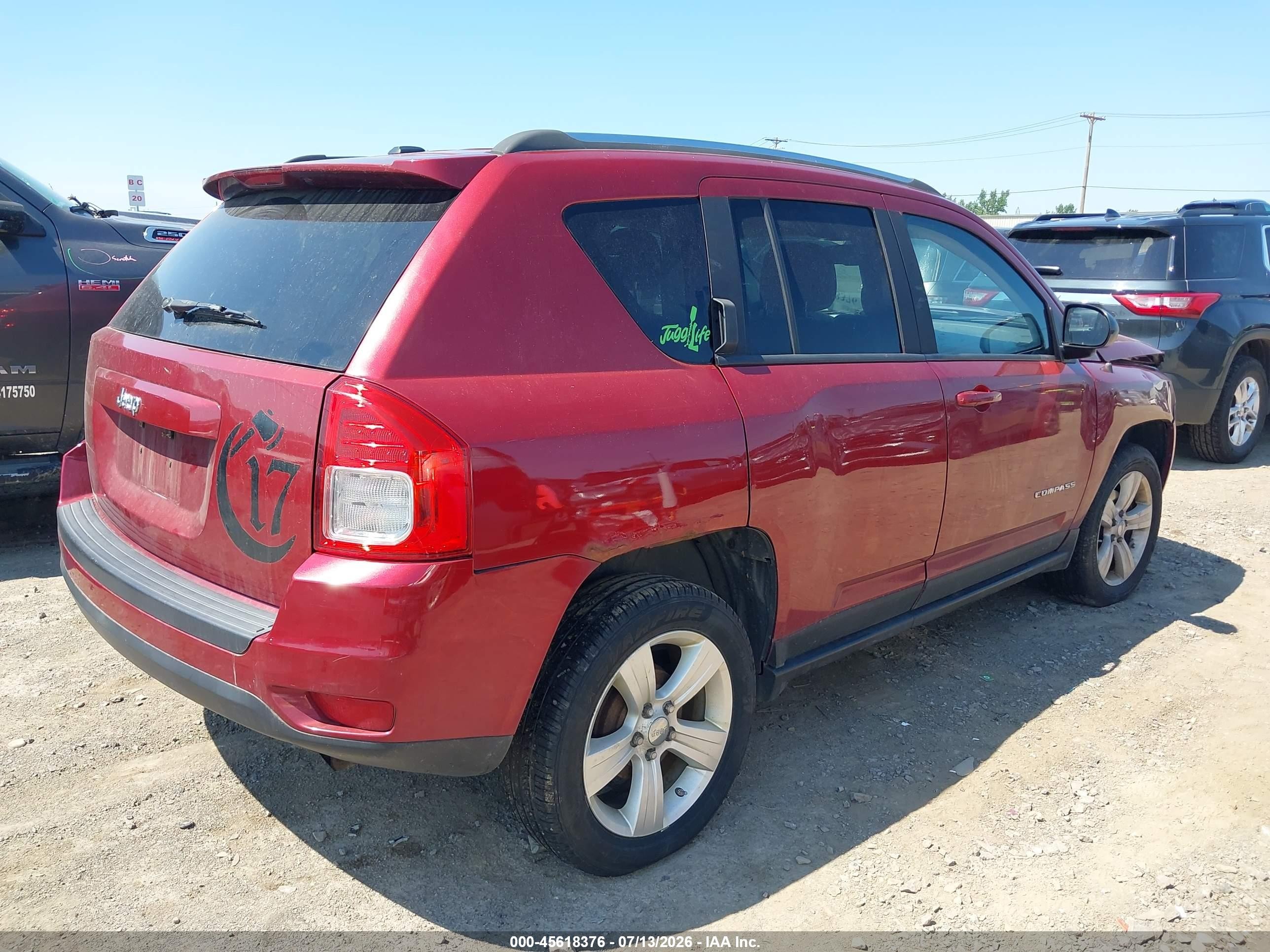 2012 Jeep Compass Sport Red vin: 1C4NJCBA3CD539610