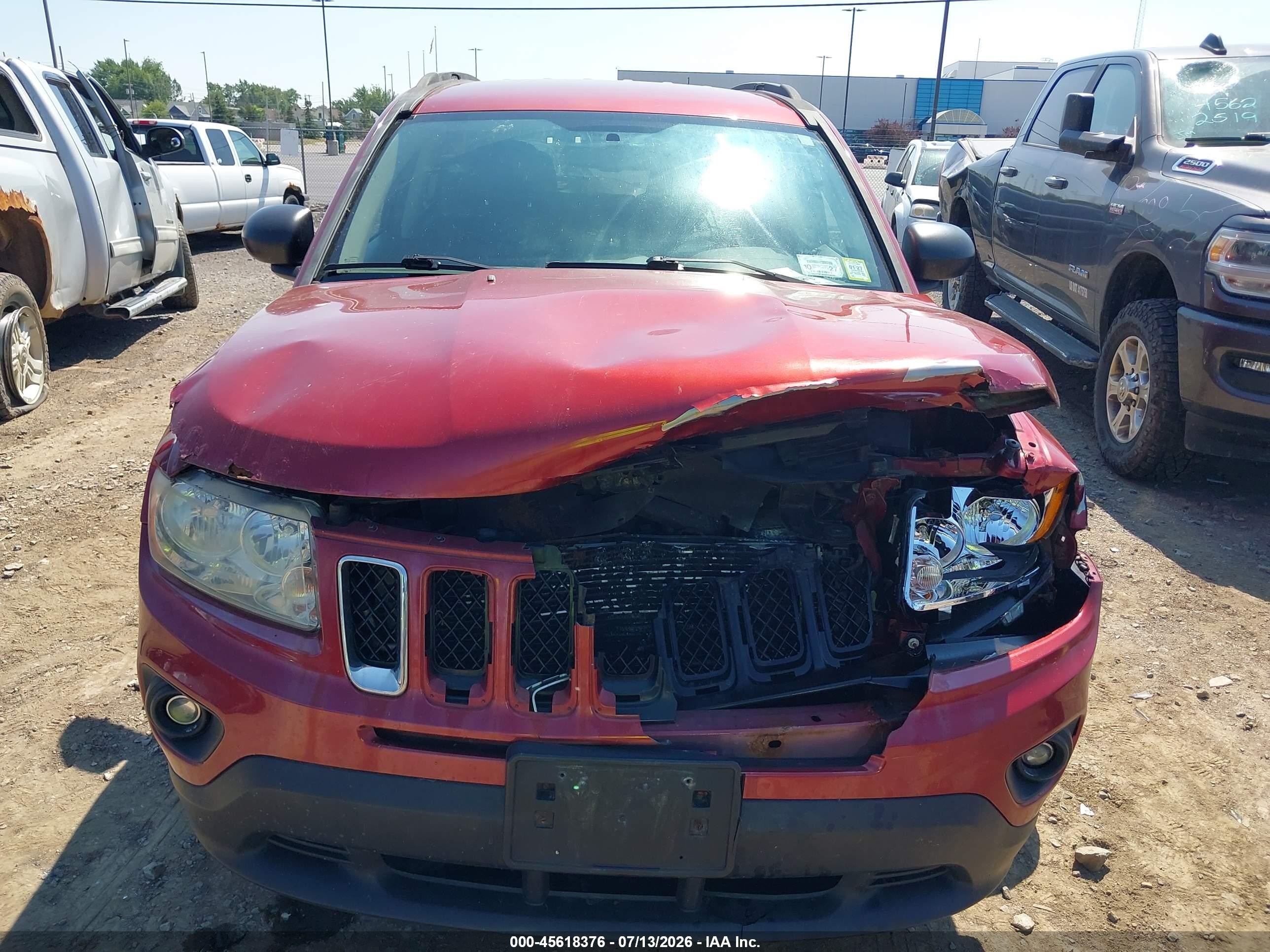 2012 Jeep Compass Sport Red vin: 1C4NJCBA3CD539610
