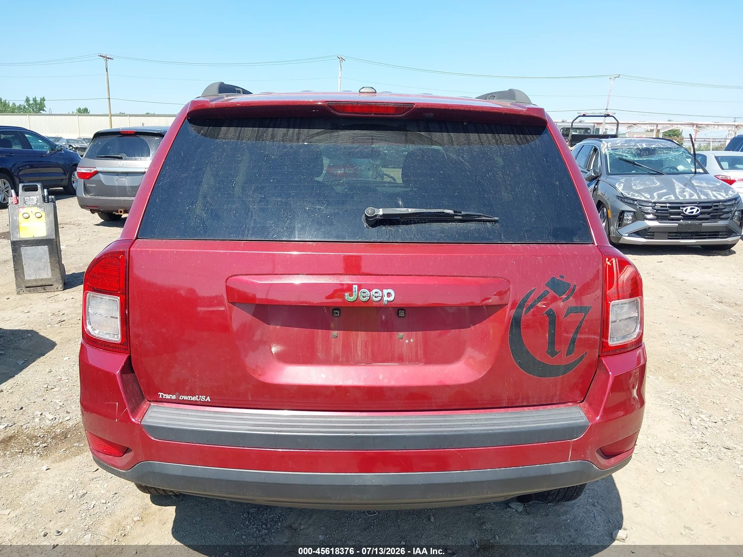2012 Jeep Compass Sport Red vin: 1C4NJCBA3CD539610