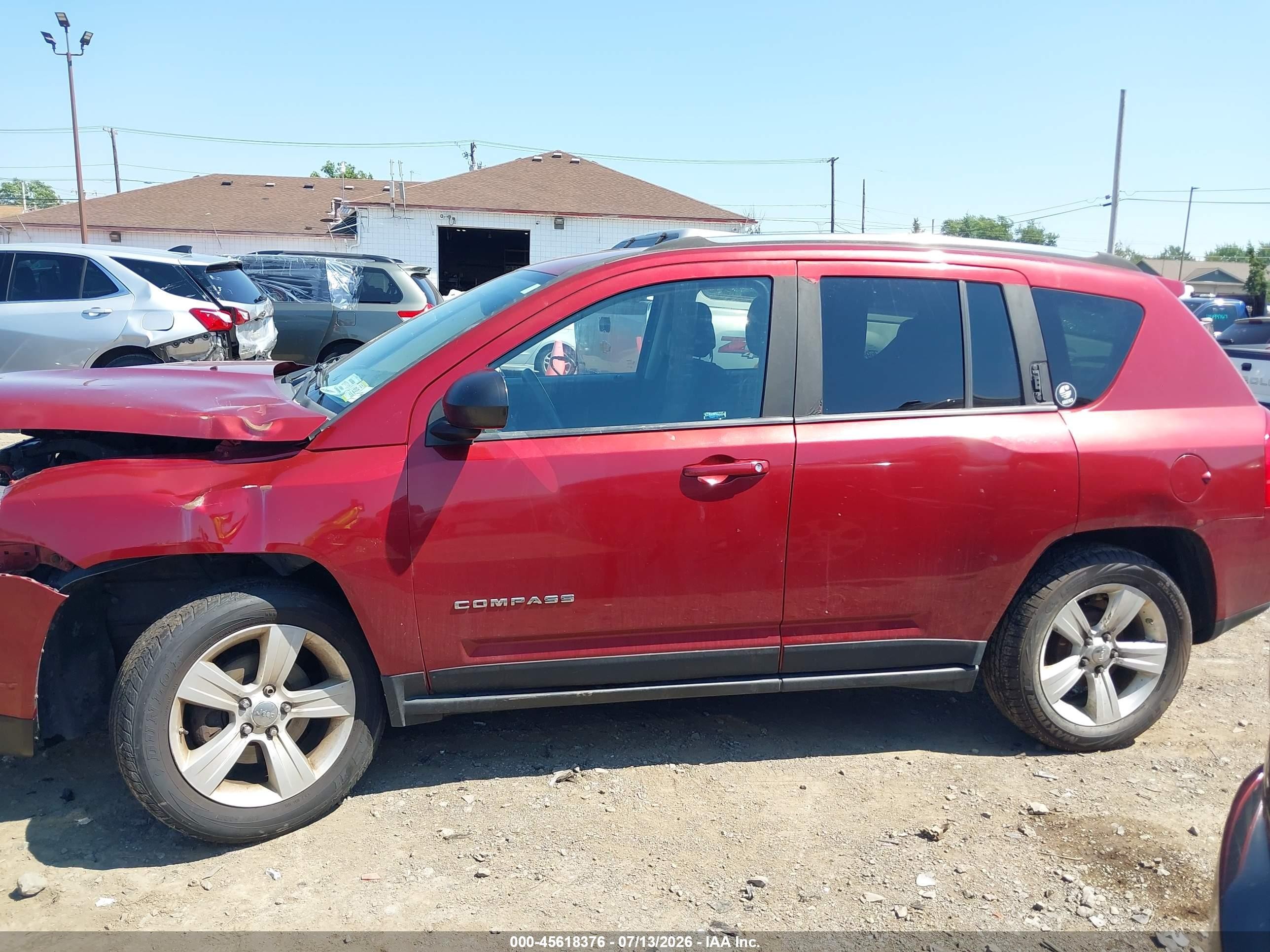 2012 Jeep Compass Sport Red vin: 1C4NJCBA3CD539610