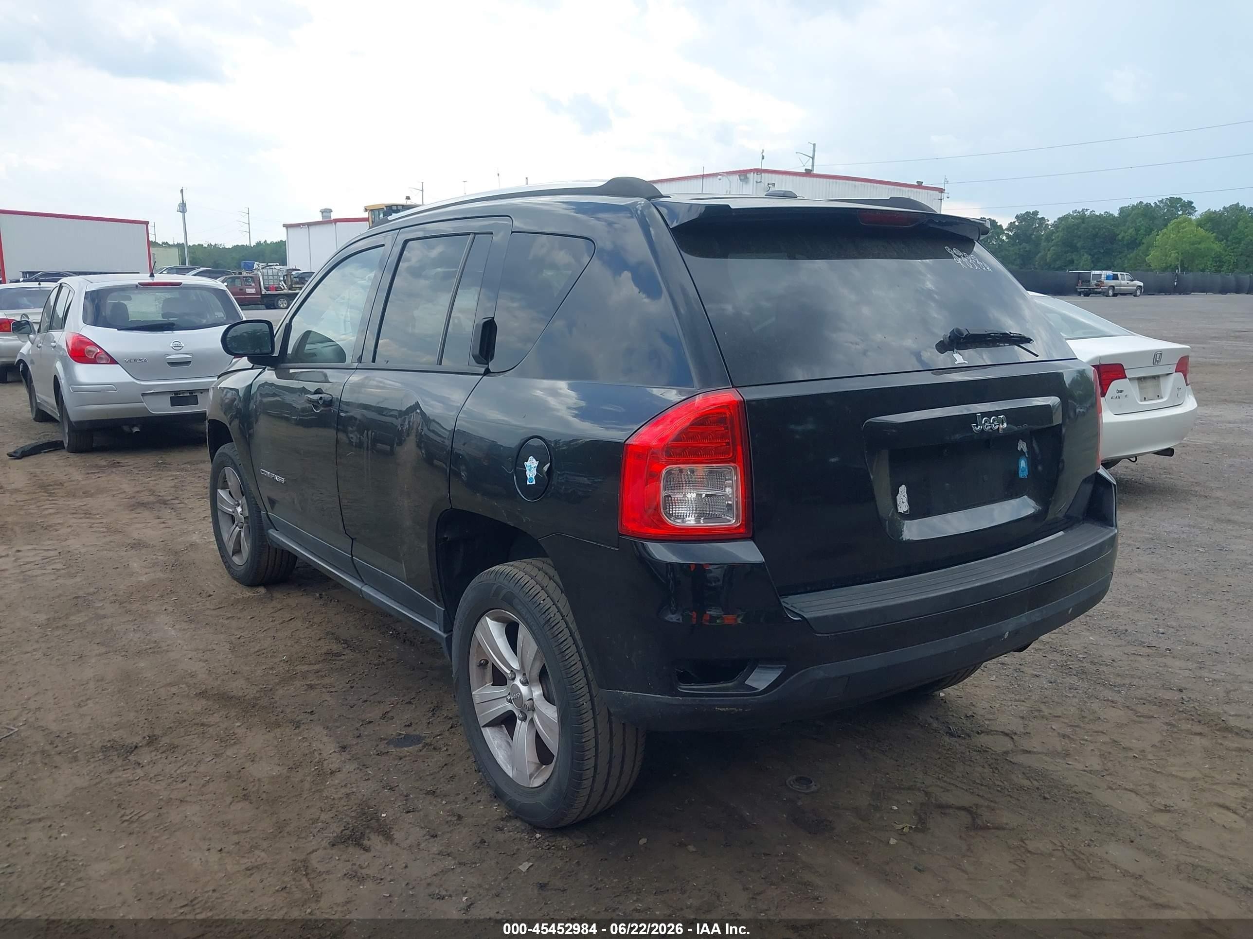 2012 Jeep Compass Sport Black vin: 1C4NJCBA3CD716334