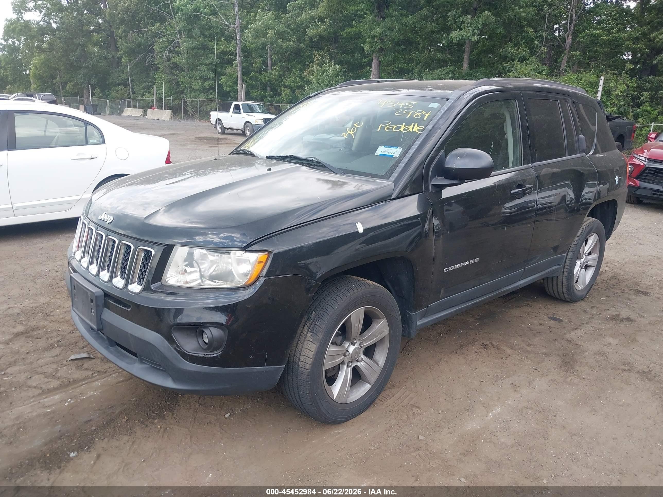 2012 Jeep Compass Sport Black vin: 1C4NJCBA3CD716334