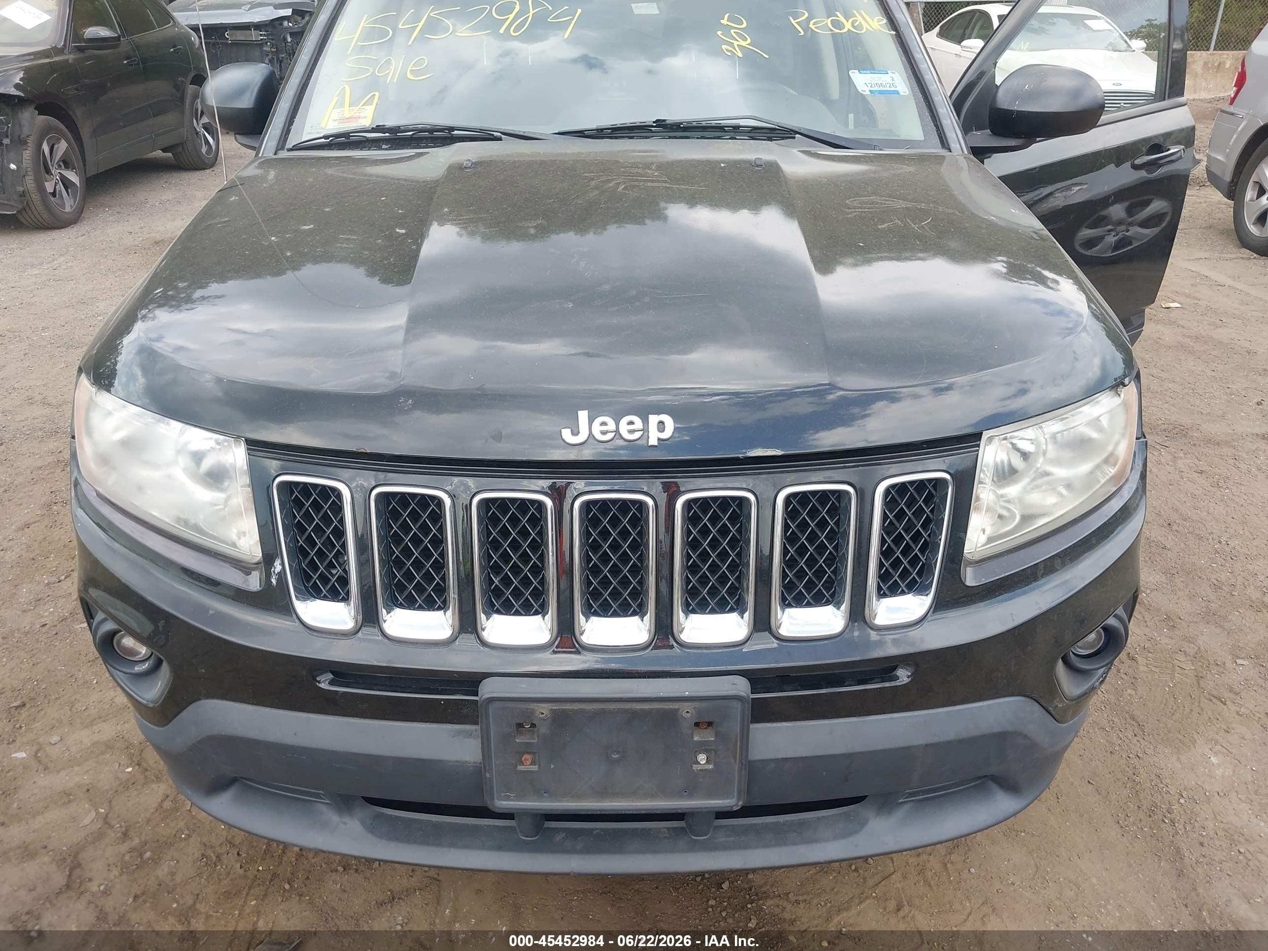 2012 Jeep Compass Sport Black vin: 1C4NJCBA3CD716334