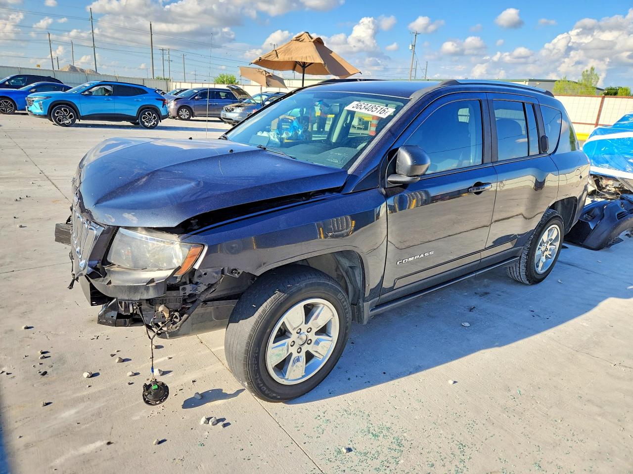 2014 Jeep Compass Sport Blue vin: 1C4NJCBA3ED595307
