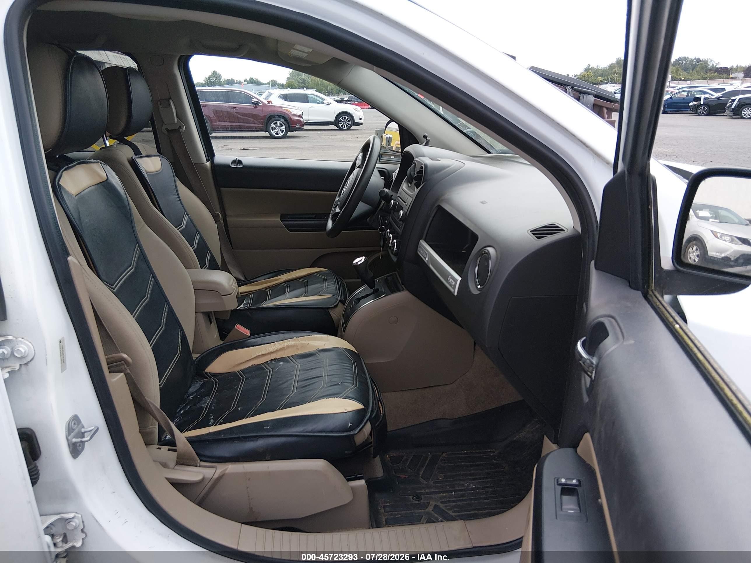 2014 Jeep Compass Sport White vin: 1C4NJCBA3ED832569