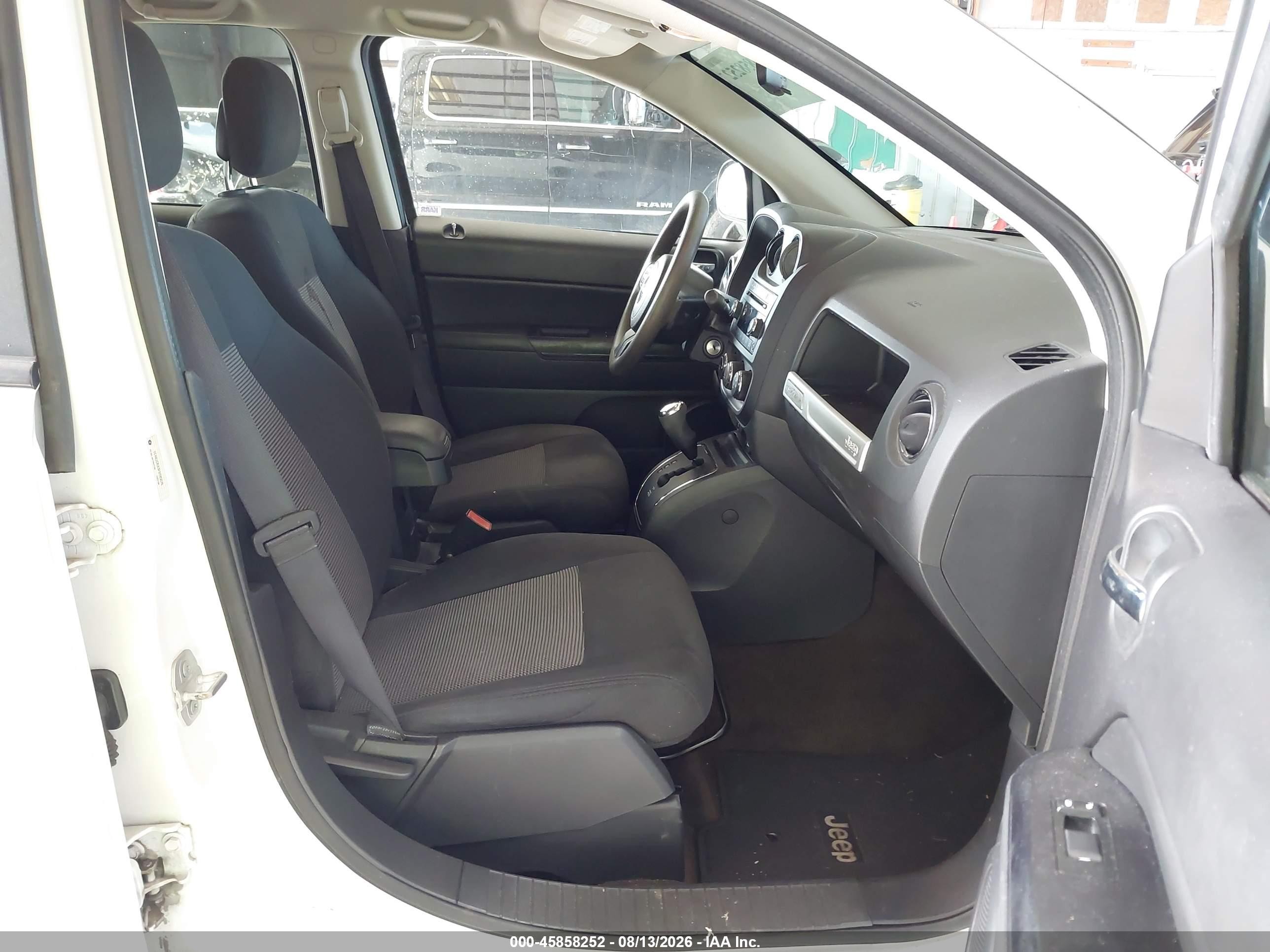 2015 Jeep Compass Sport White vin: 1C4NJCBA3FD285076