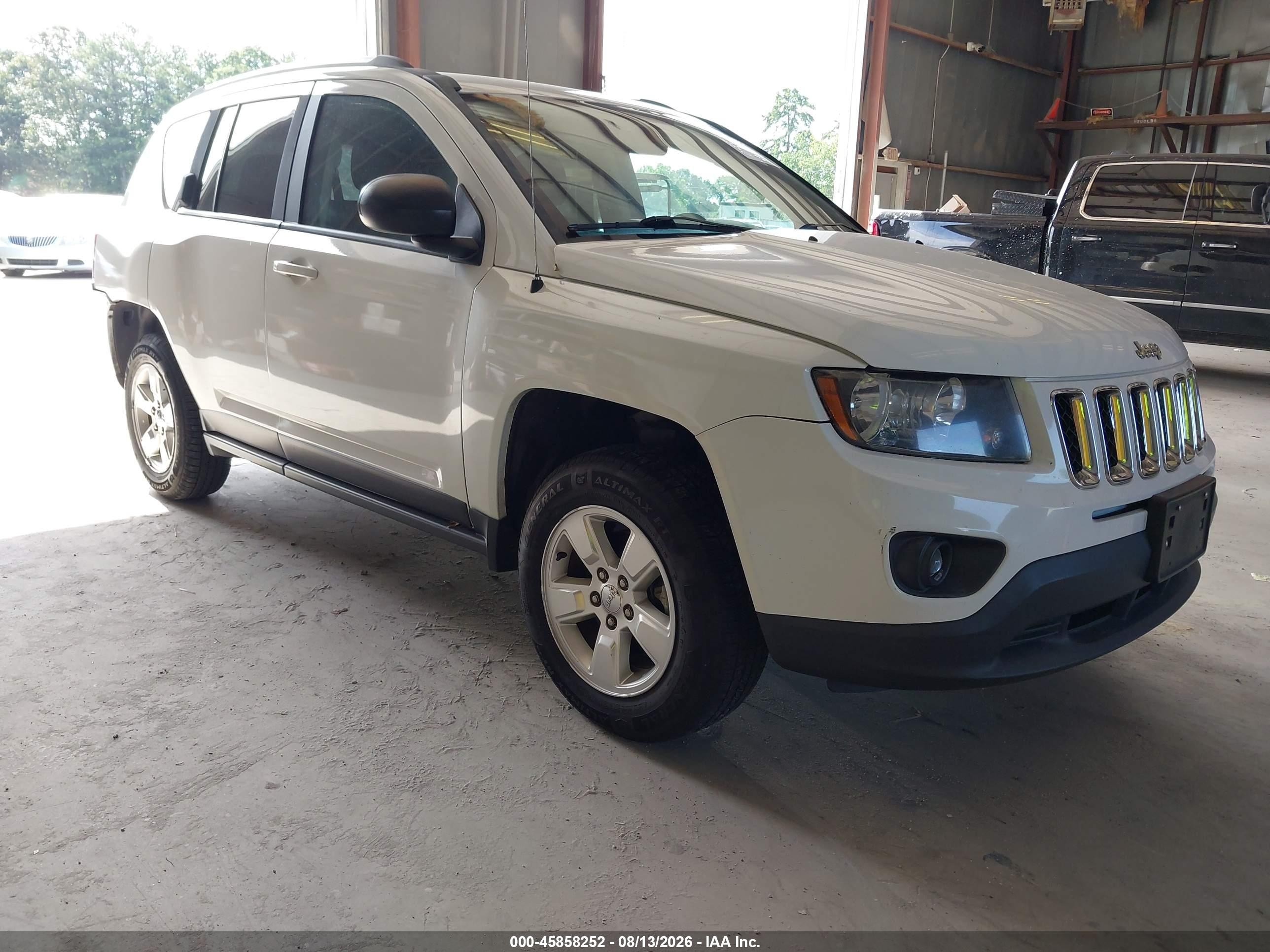 2015 Jeep Compass Sport White vin: 1C4NJCBA3FD285076