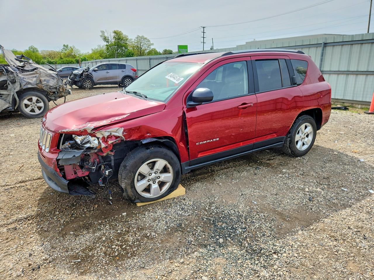 2014 Jeep Compass Sport Burgundy vin: 1C4NJCBA4ED549971