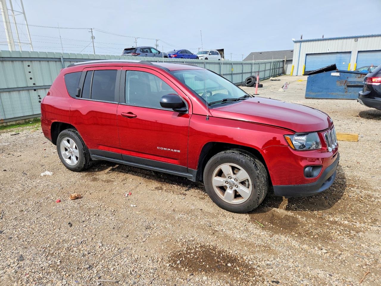 2014 Jeep Compass Sport Burgundy vin: 1C4NJCBA4ED549971