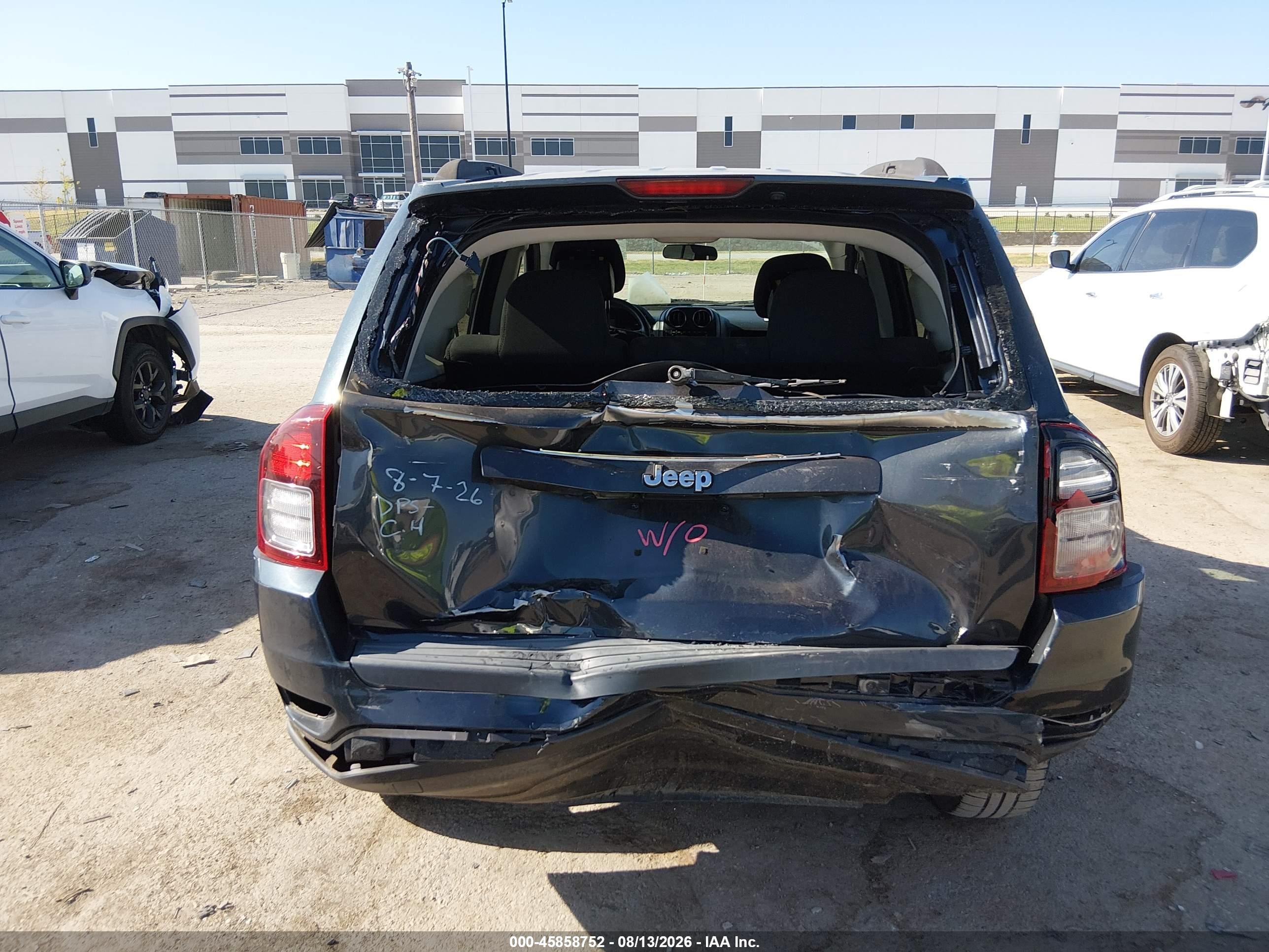 2014 Jeep Compass Sport Black vin: 1C4NJCBA4ED594733