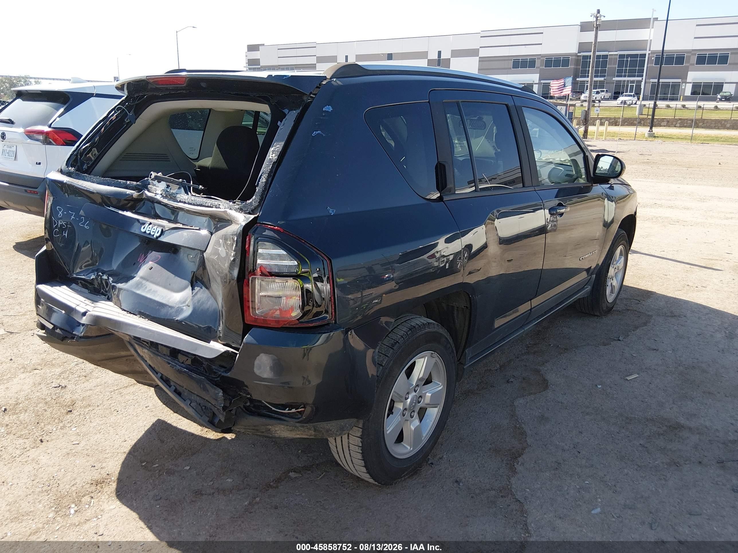 2014 Jeep Compass Sport Black vin: 1C4NJCBA4ED594733