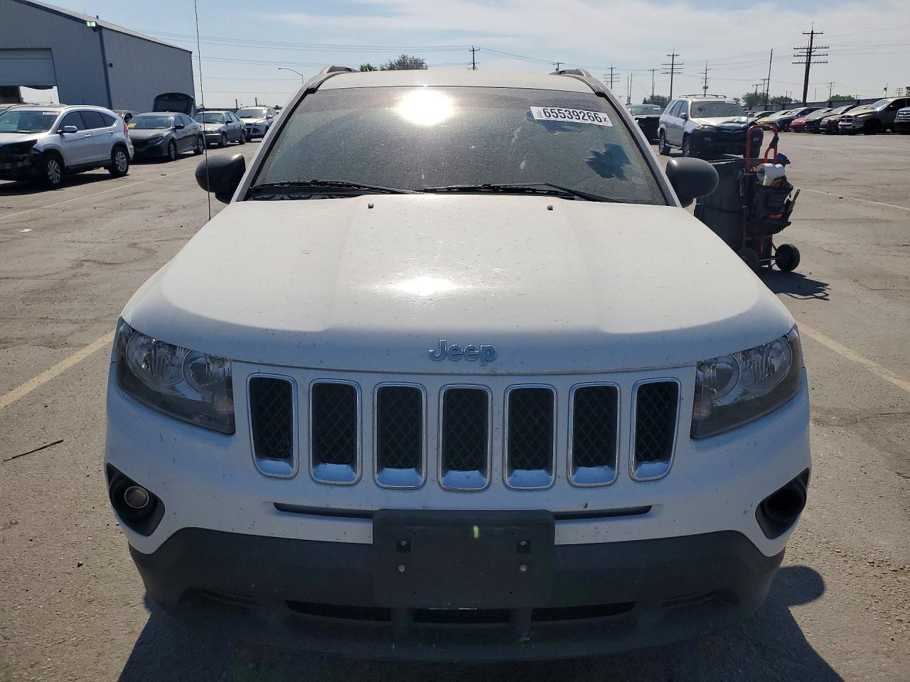 2014 Jeep Compass Sport White vin: 1C4NJCBA4ED777100
