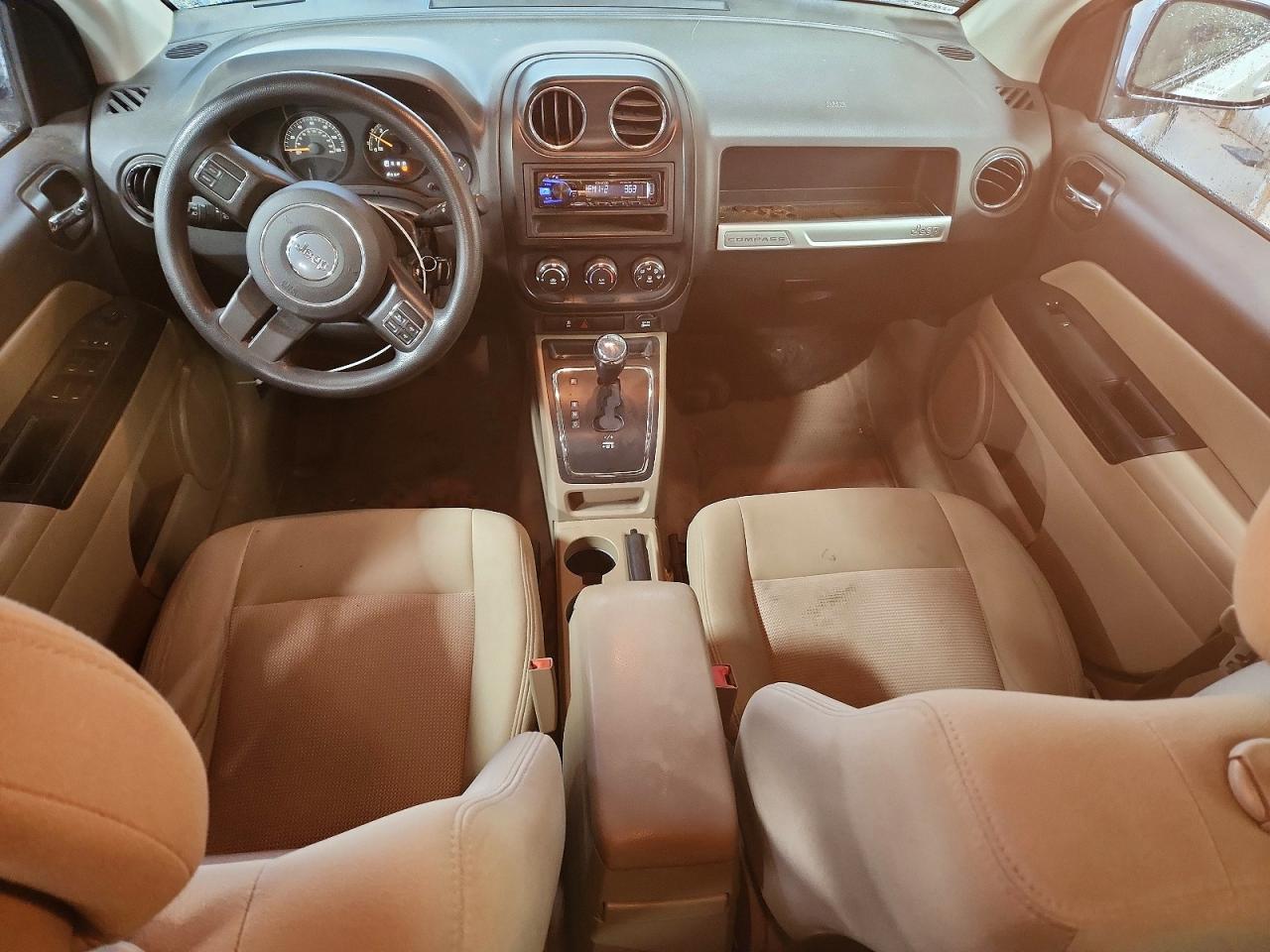 2014 Jeep Compass Sport White vin: 1C4NJCBA4ED832483