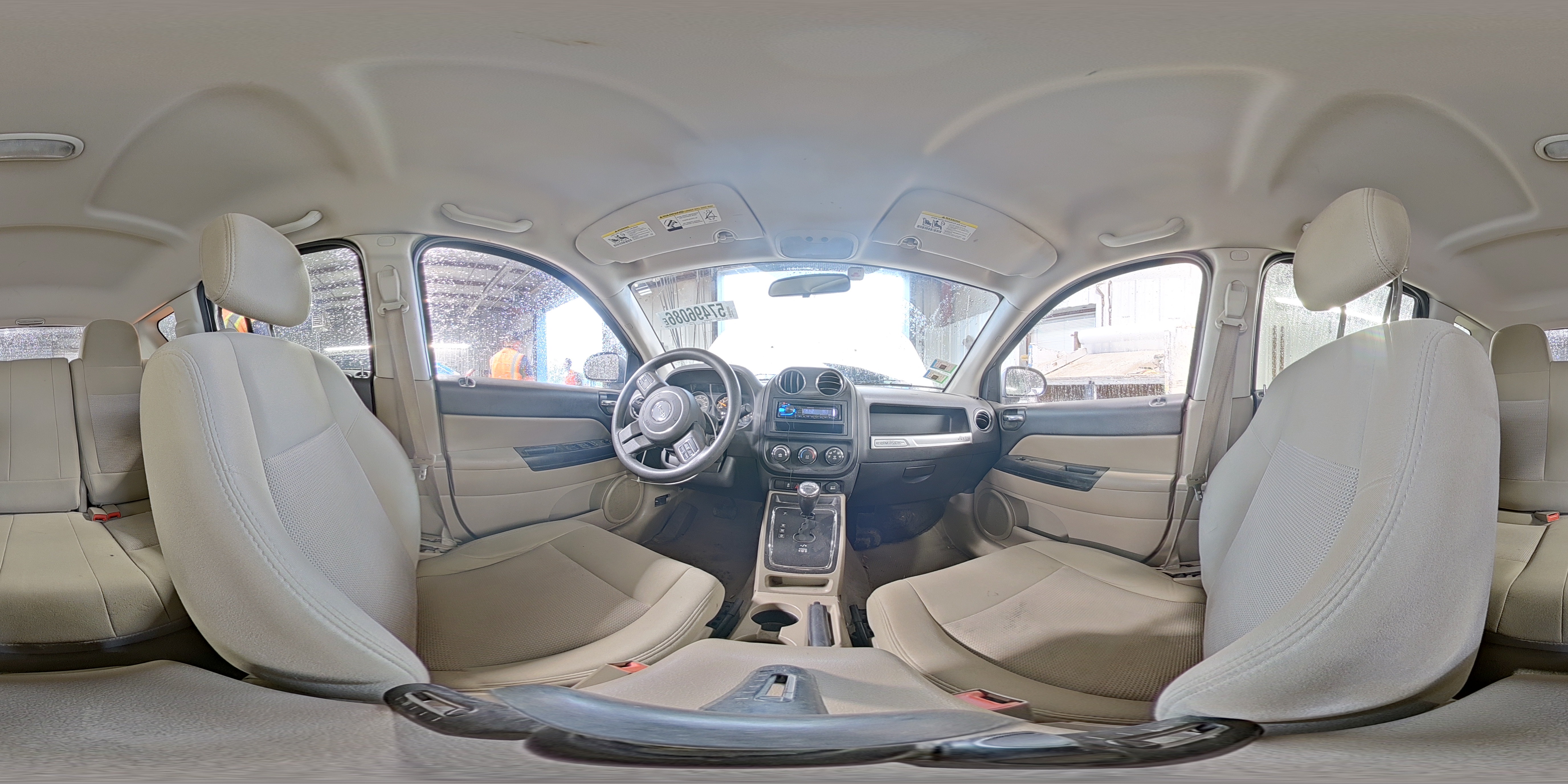 2014 Jeep Compass Sport White vin: 1C4NJCBA4ED832483