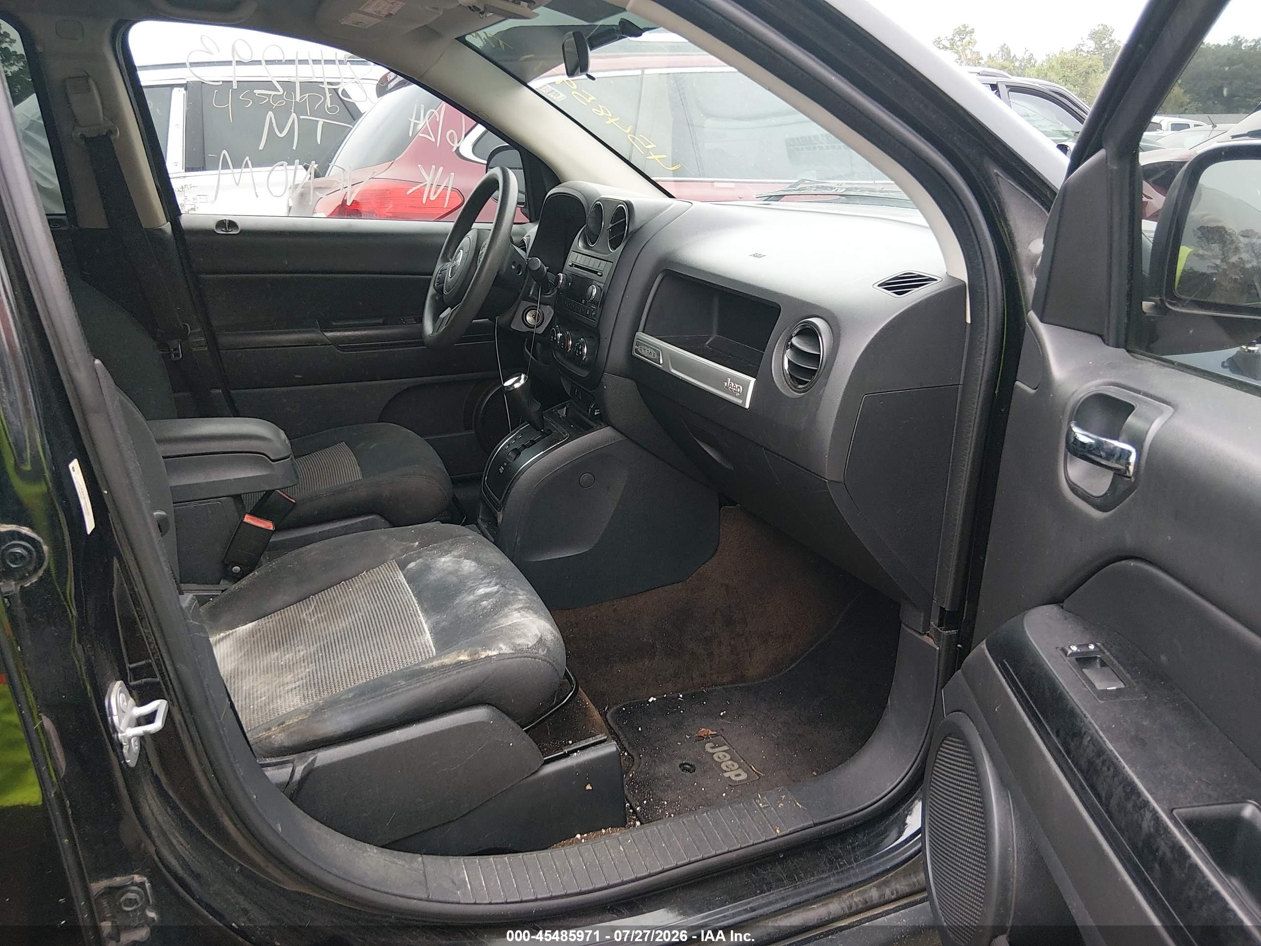 2014 Jeep Compass Sport Black vin: 1C4NJCBA4ED844293