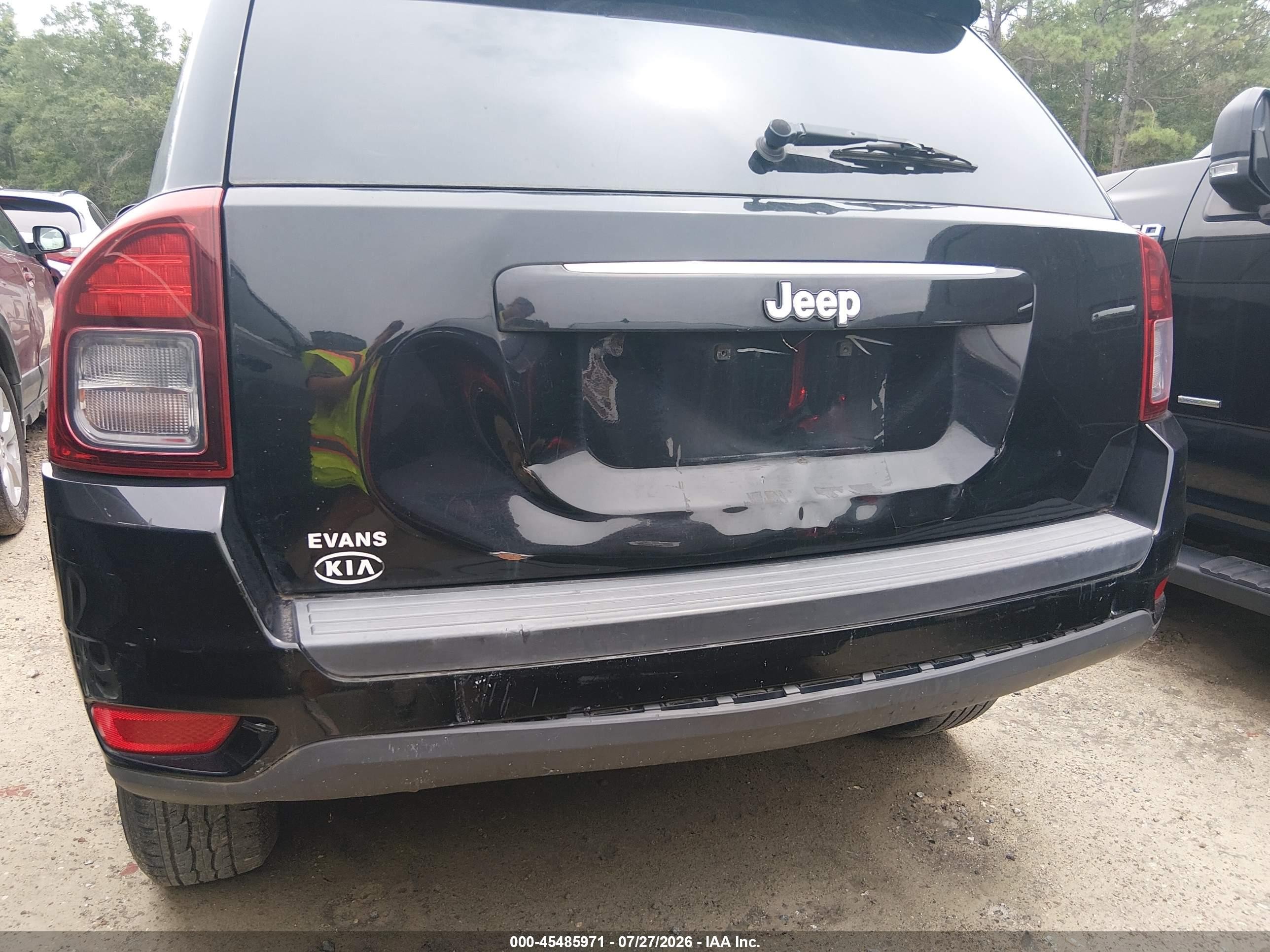 2014 Jeep Compass Sport Black vin: 1C4NJCBA4ED844293