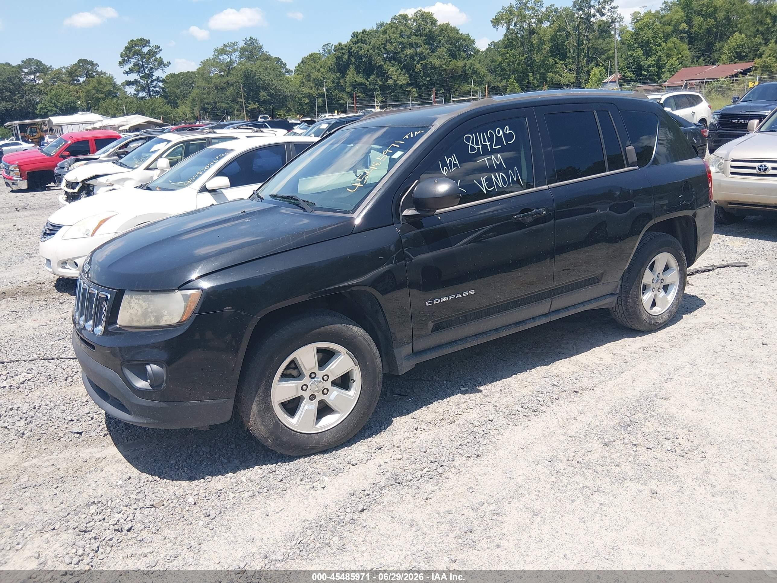 2014 Jeep Compass Sport Black vin: 1C4NJCBA4ED844293
