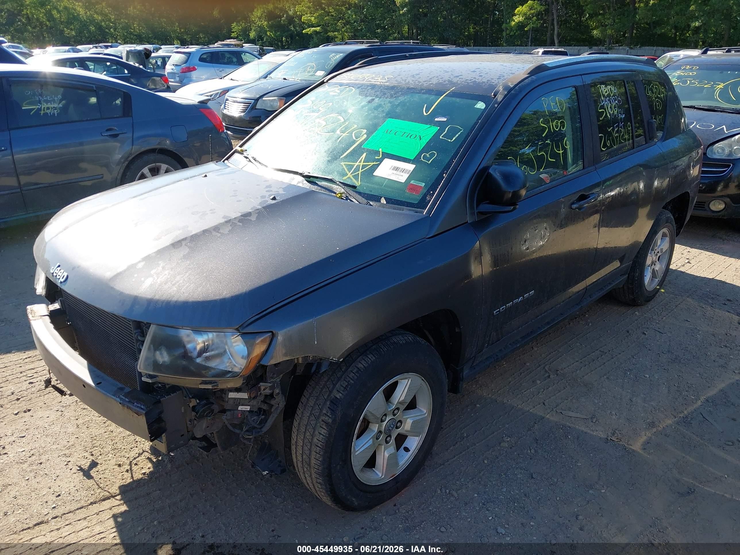 2015 Jeep Compass Sport Gray vin: 1C4NJCBA4FD219135