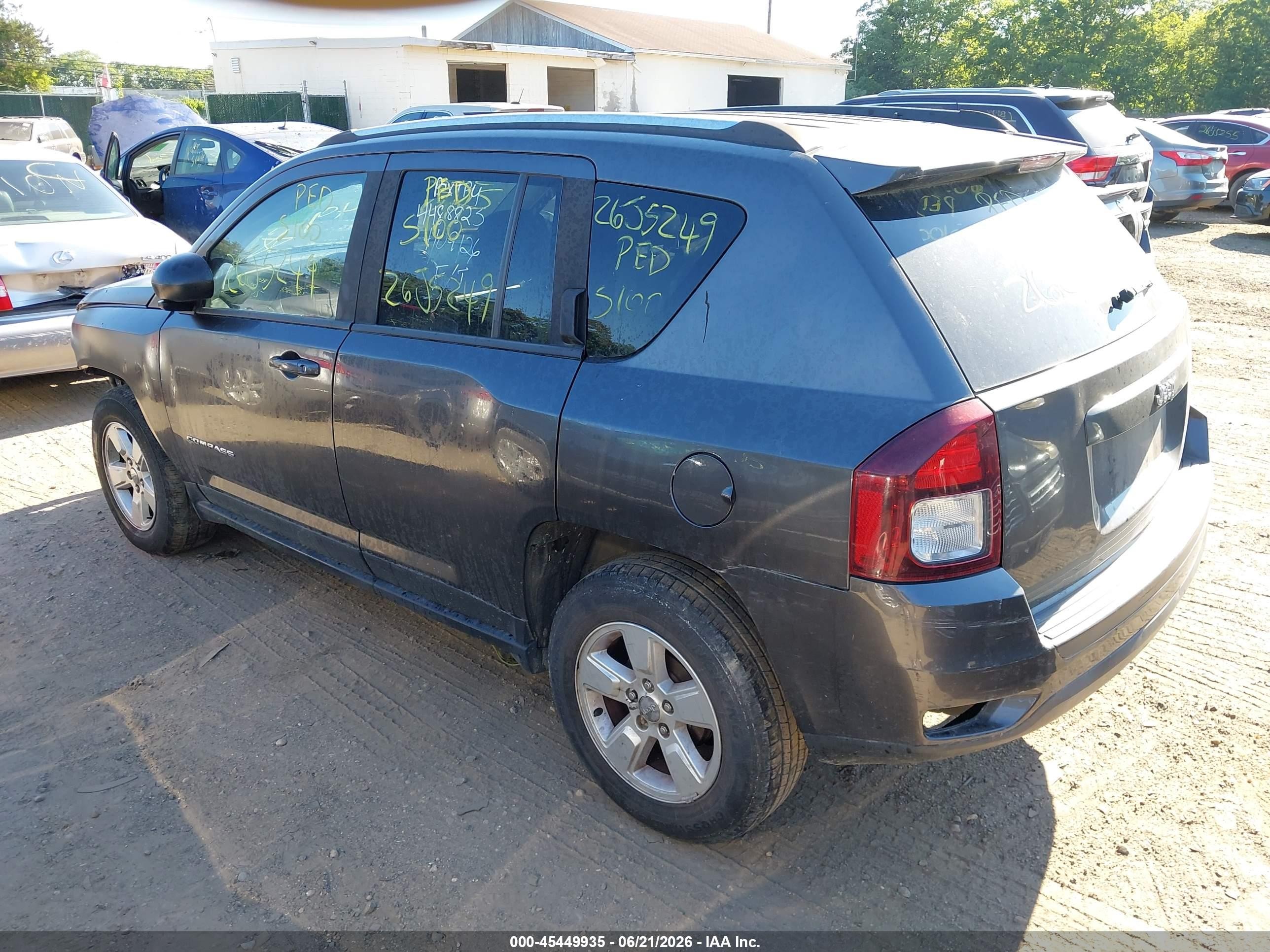 2015 Jeep Compass Sport Gray vin: 1C4NJCBA4FD219135