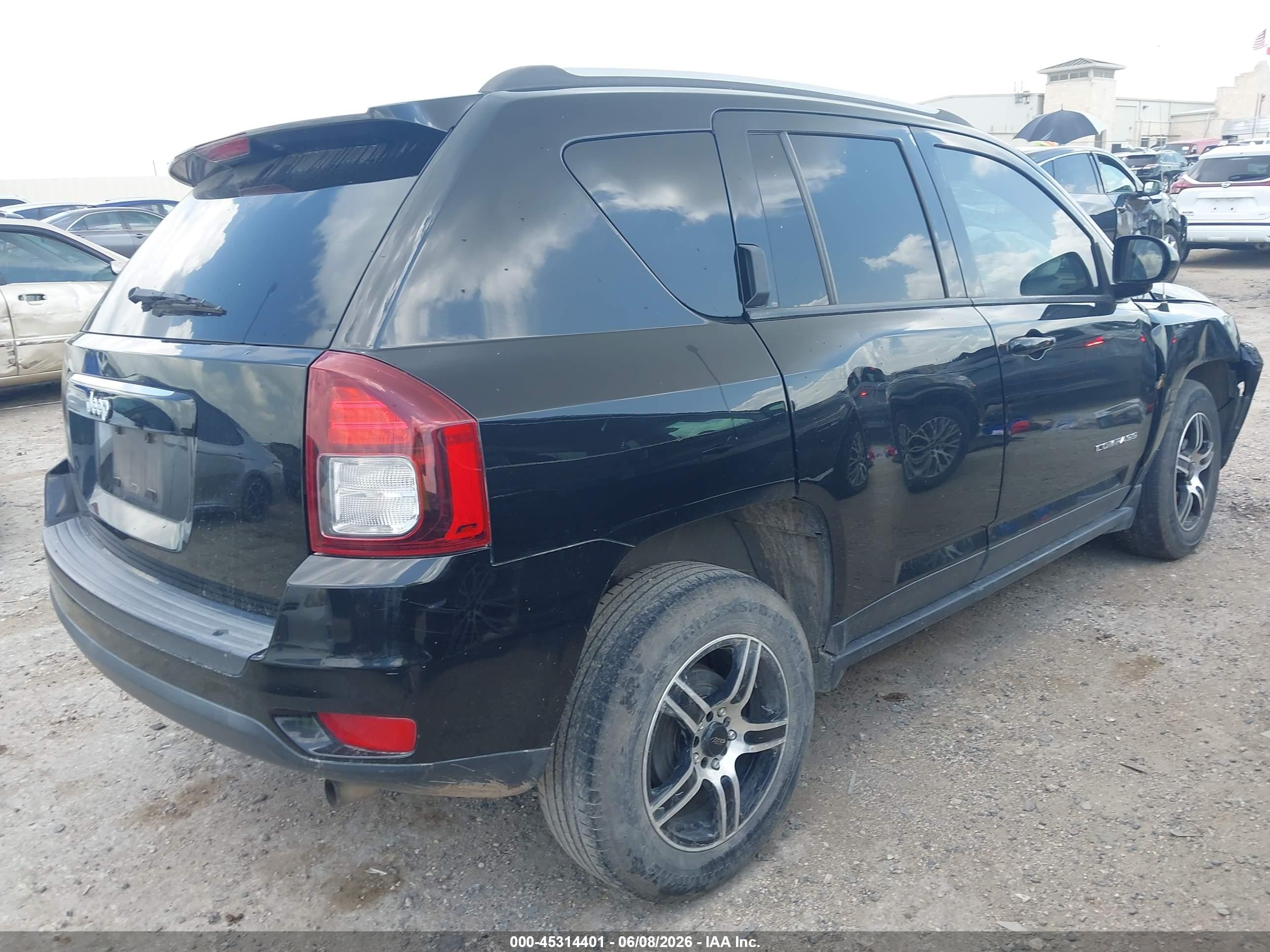 2015 Jeep Compass Sport Black vin: 1C4NJCBA4FD436992
