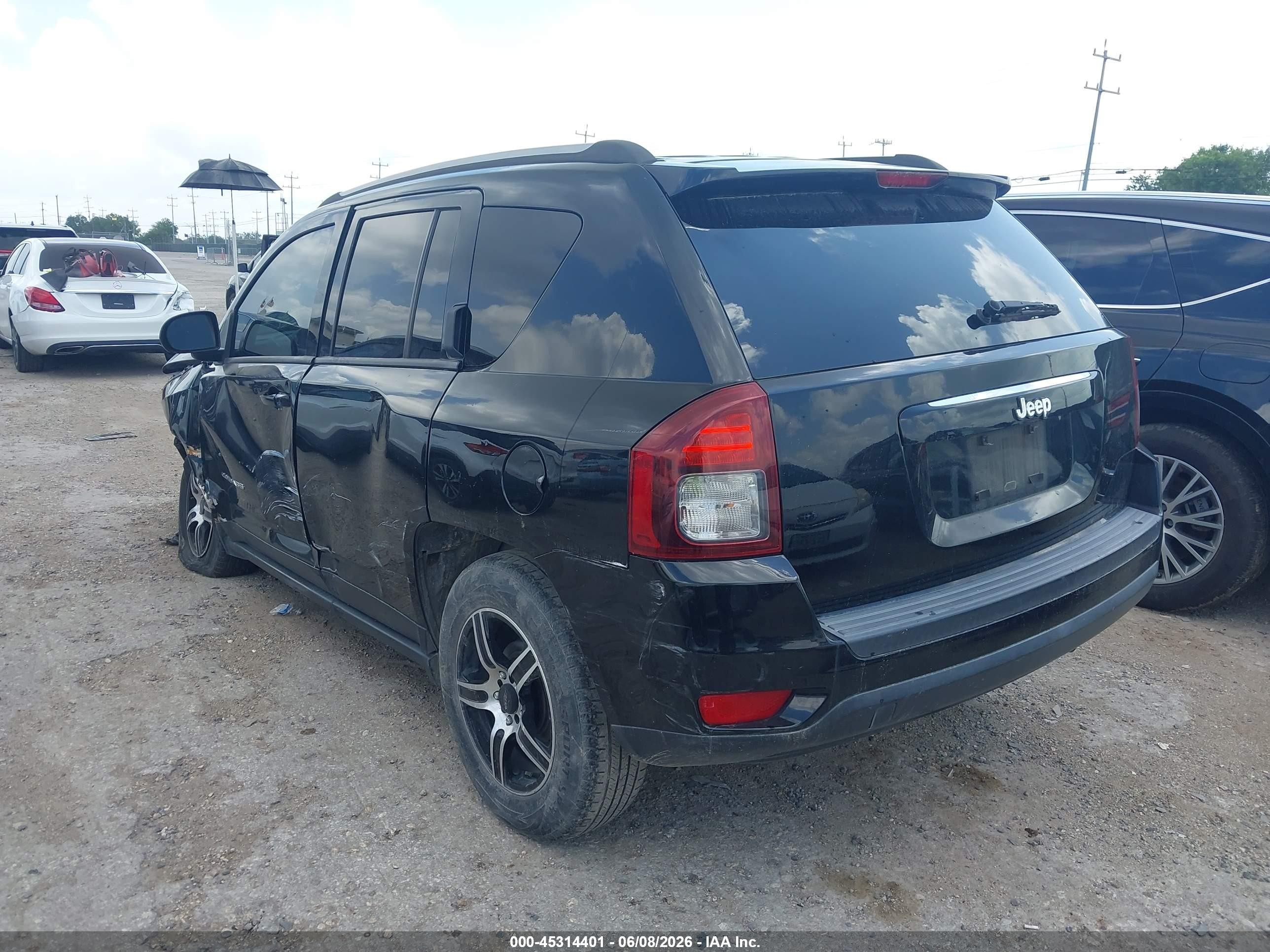 2015 Jeep Compass Sport Black vin: 1C4NJCBA4FD436992