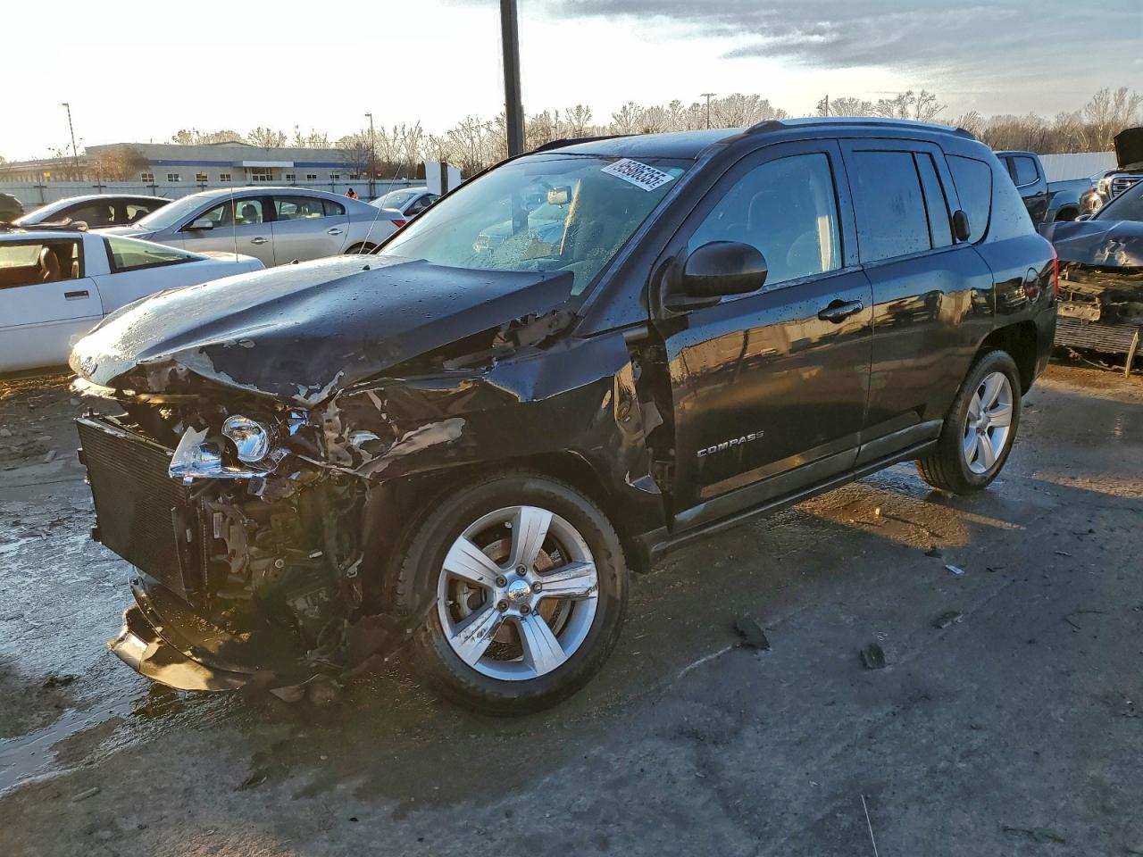 2012 Jeep Compass Sport Черный vin: 1C4NJCBA5CD502512