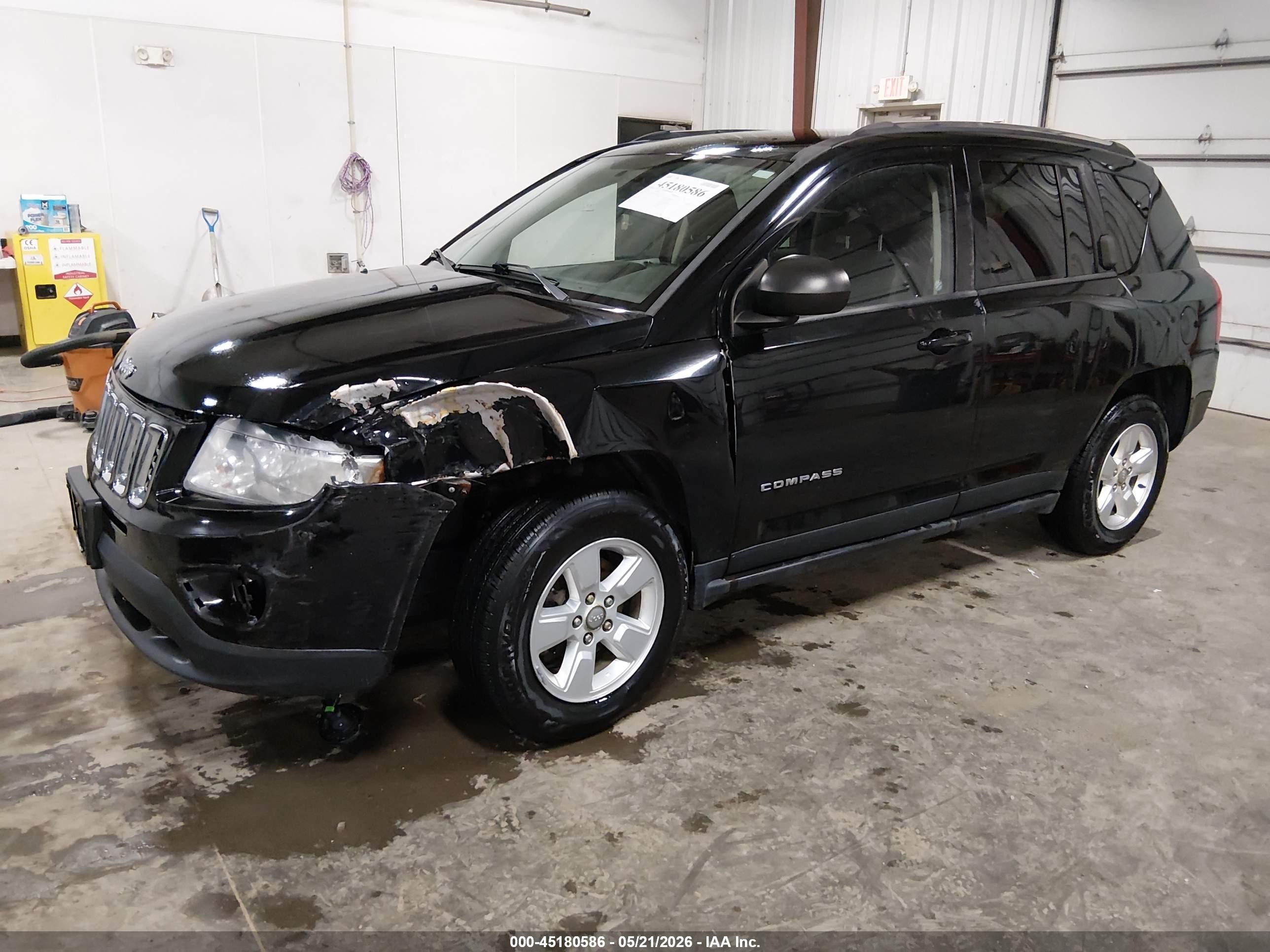 2013 Jeep Compass Sport Black vin: 1C4NJCBA5DD165857