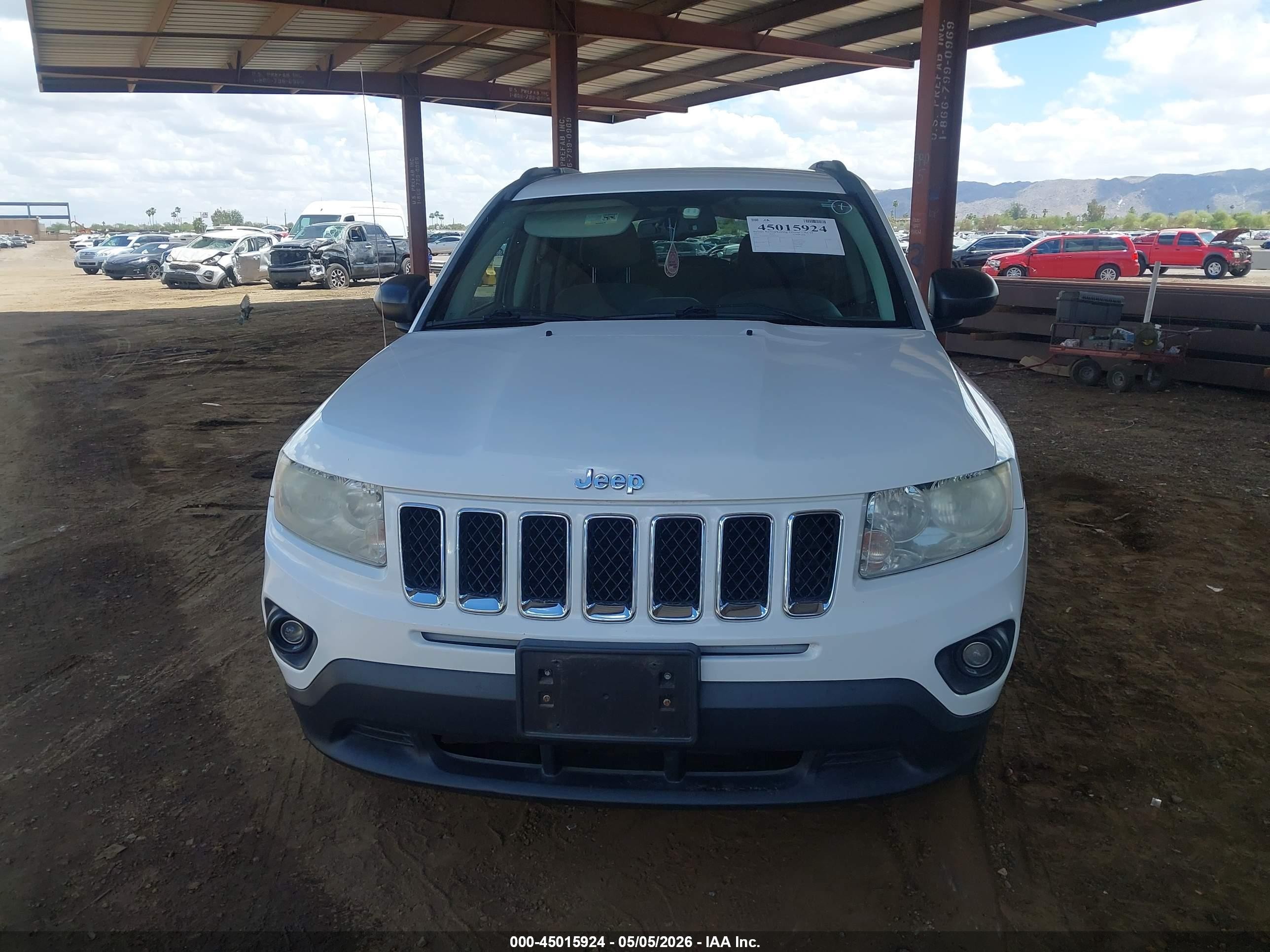 2013 Jeep Compass Sport Белый vin: 1C4NJCBA5DD265683