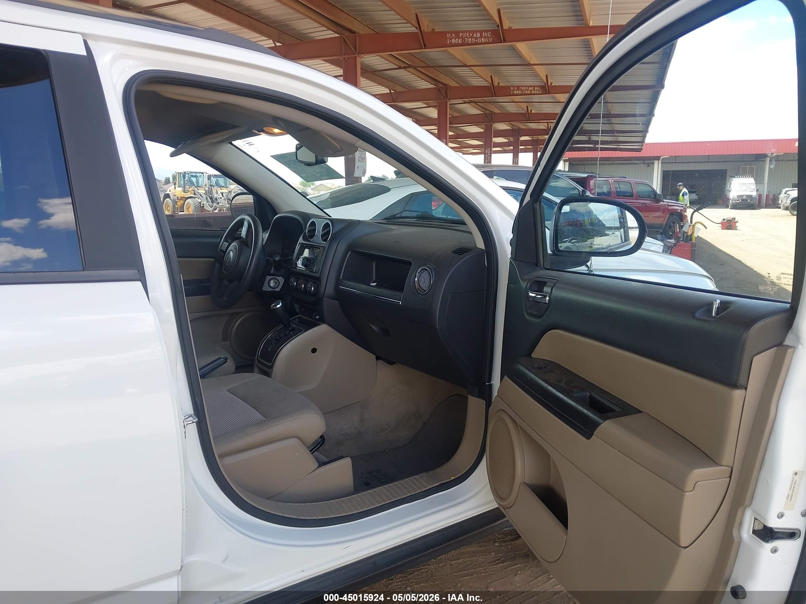 2013 Jeep Compass Sport Белый vin: 1C4NJCBA5DD265683