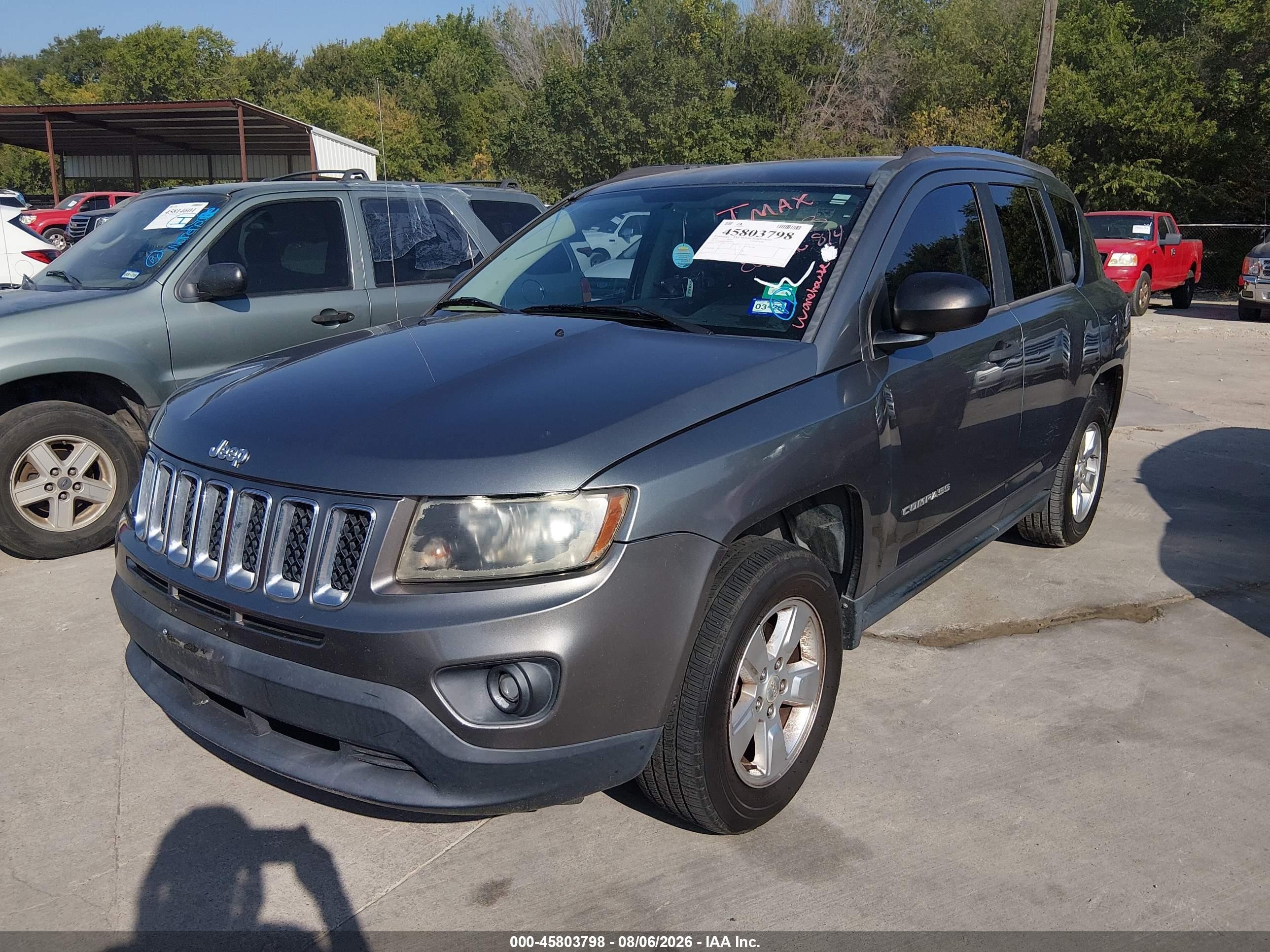 2014 Jeep Compass Sport Gray vin: 1C4NJCBA5ED633023