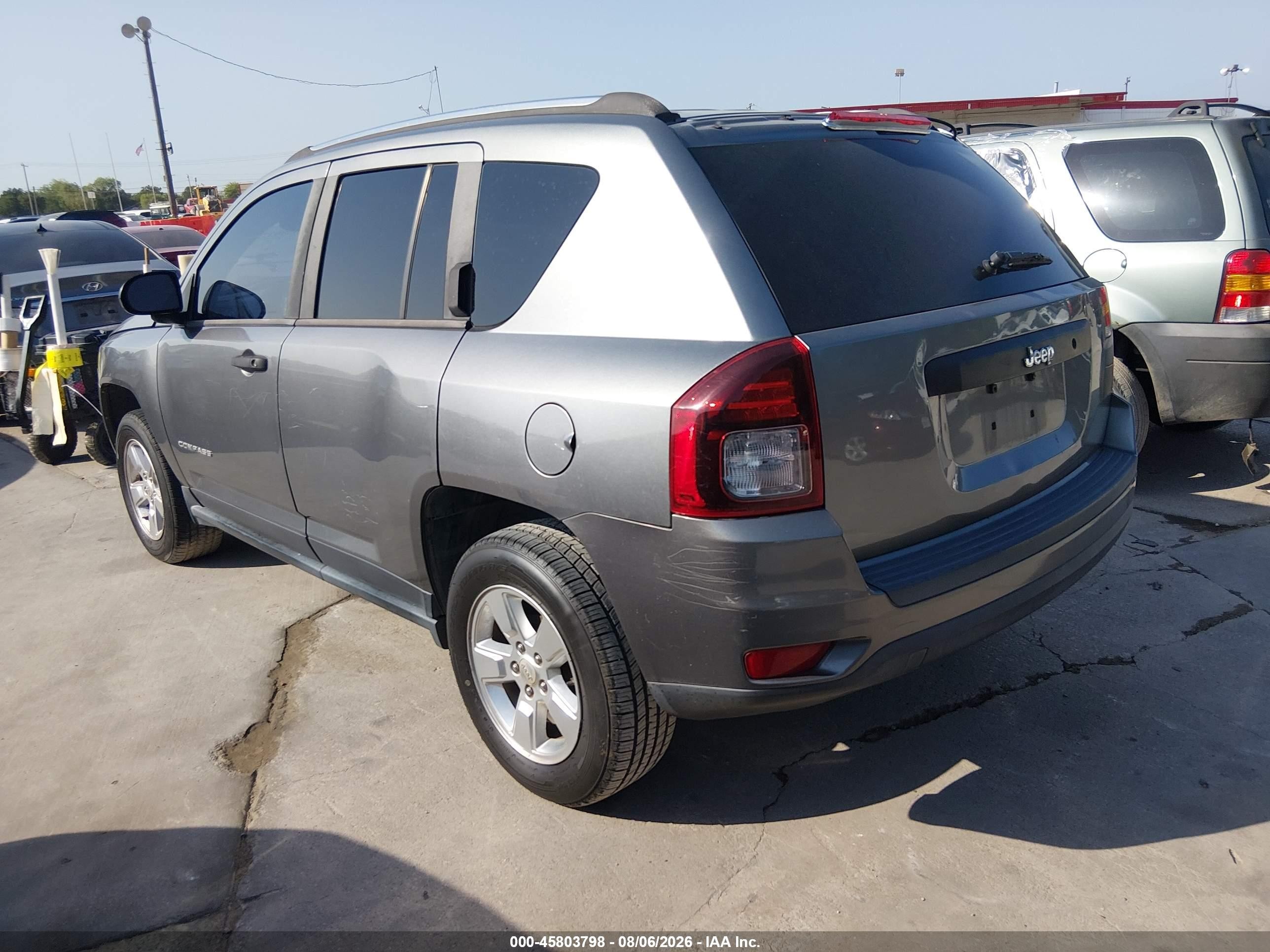 2014 Jeep Compass Sport Gray vin: 1C4NJCBA5ED633023