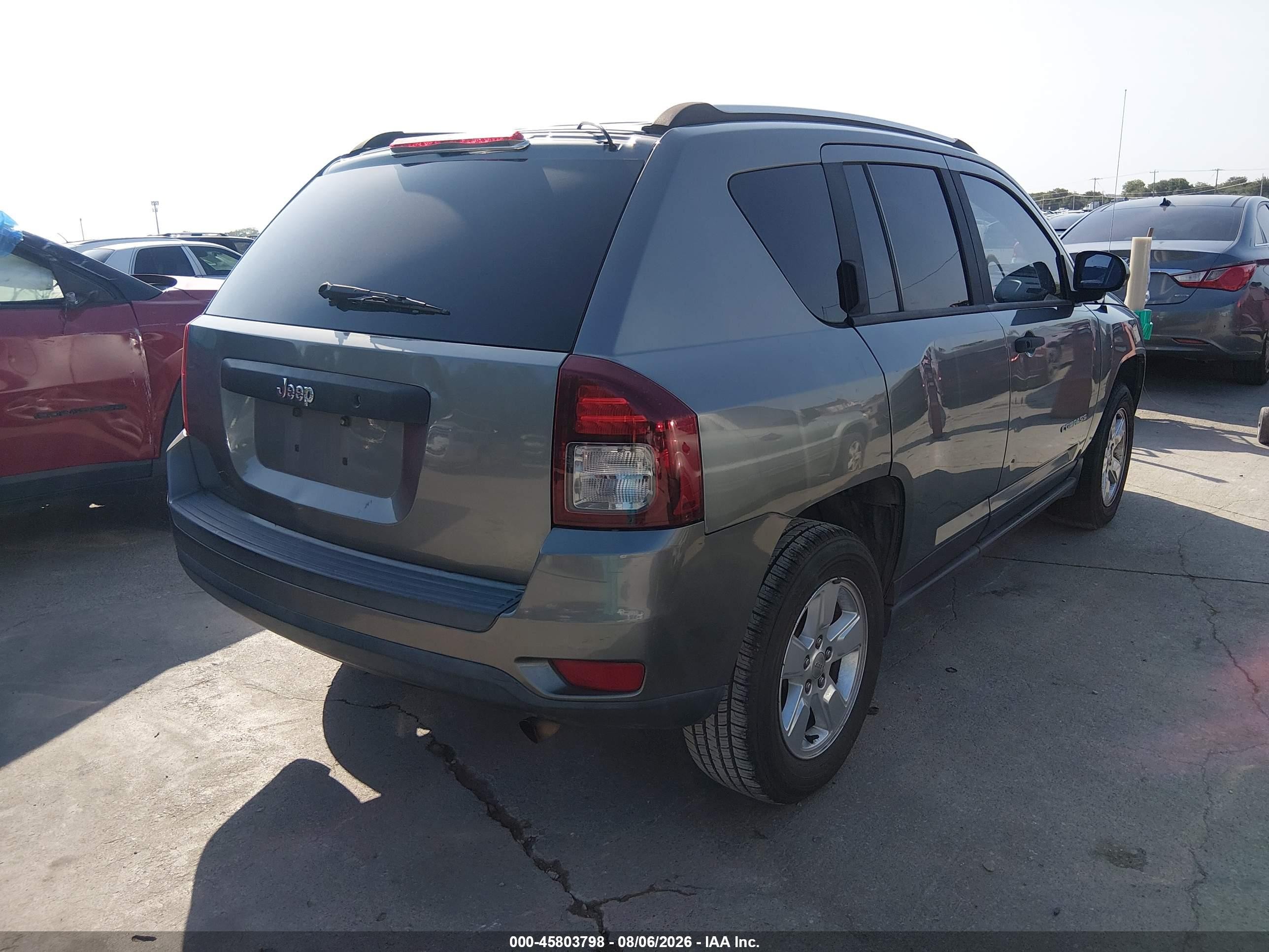 2014 Jeep Compass Sport Gray vin: 1C4NJCBA5ED633023
