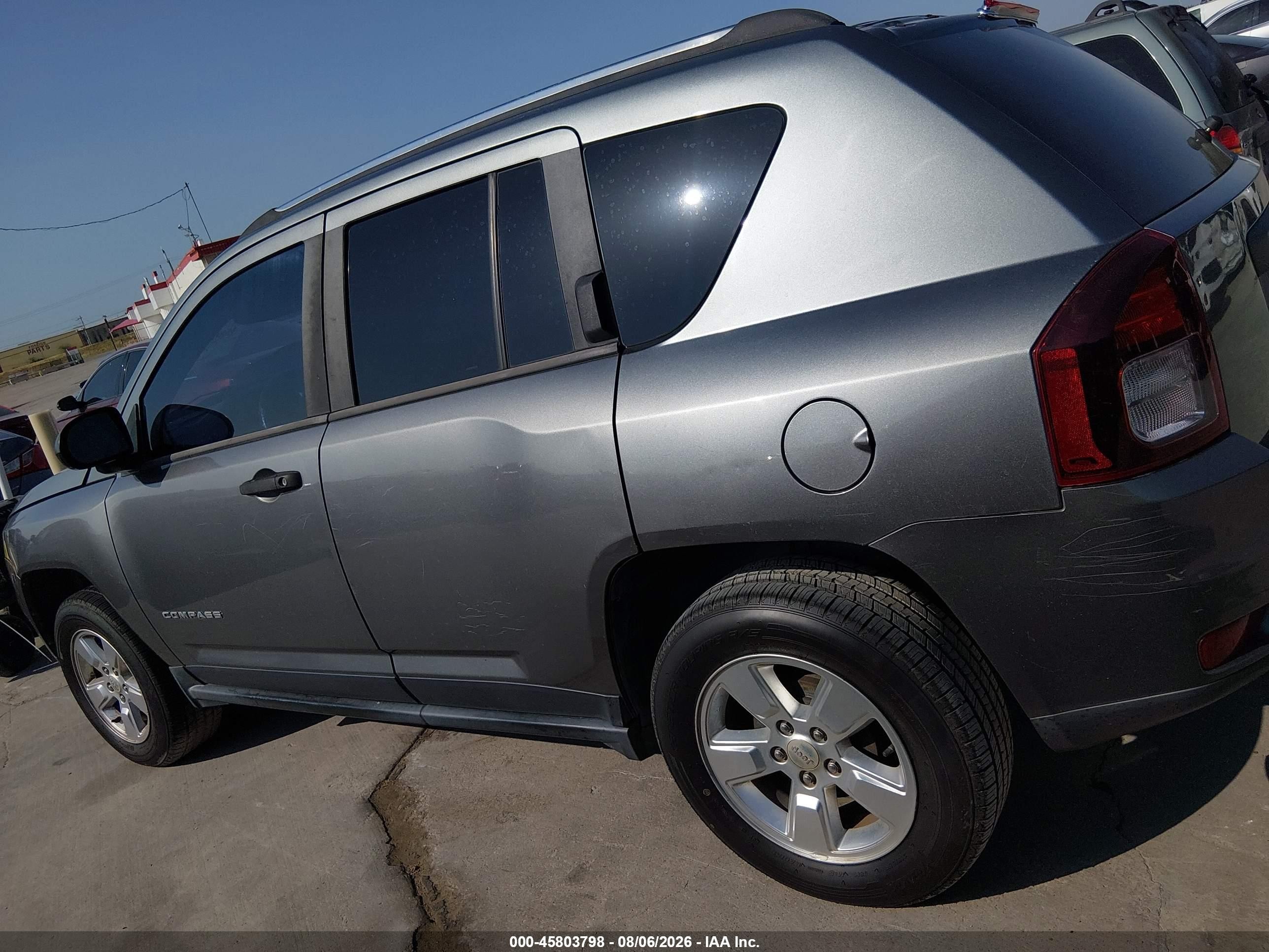 2014 Jeep Compass Sport Gray vin: 1C4NJCBA5ED633023