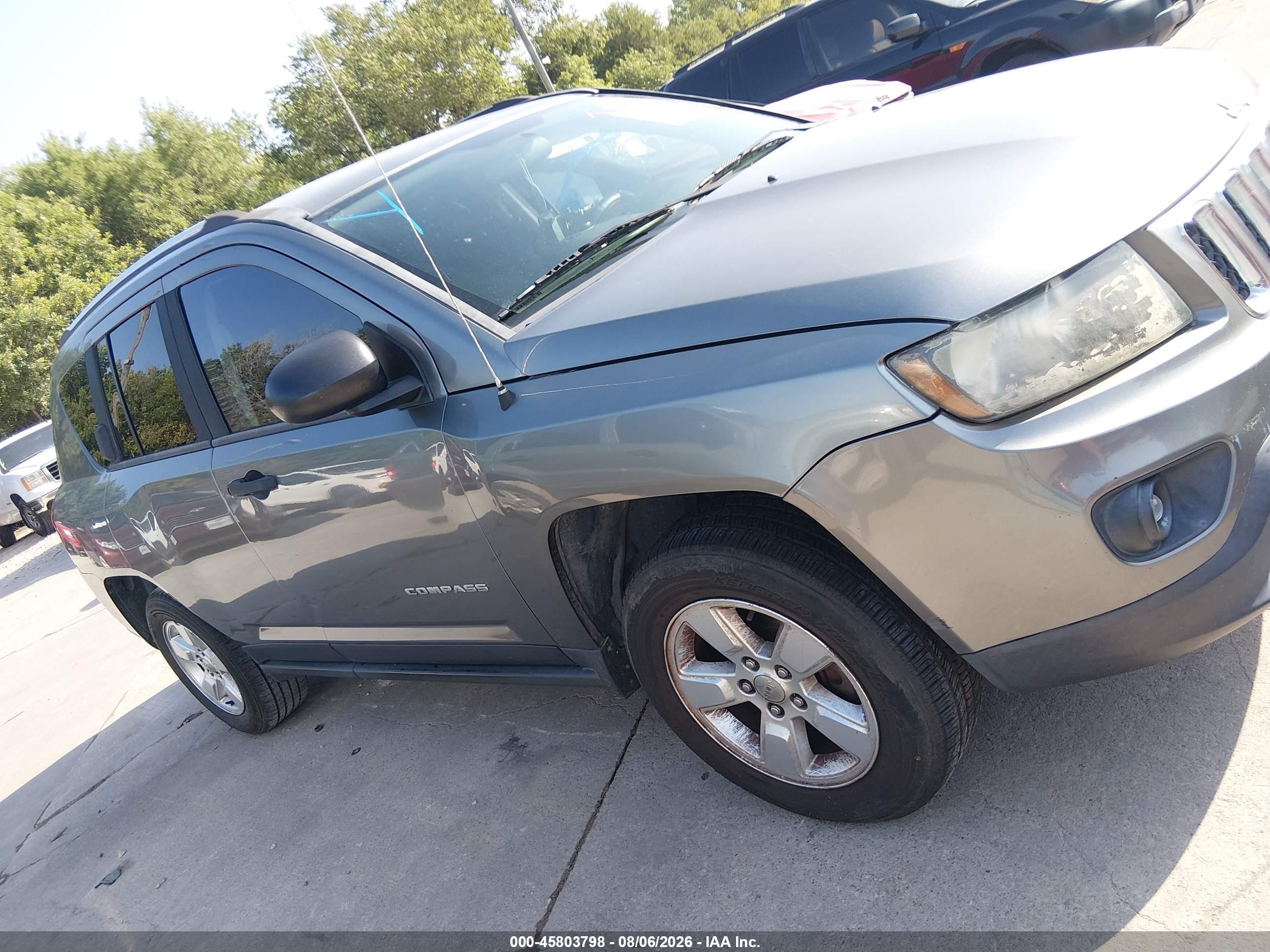 2014 Jeep Compass Sport Gray vin: 1C4NJCBA5ED633023