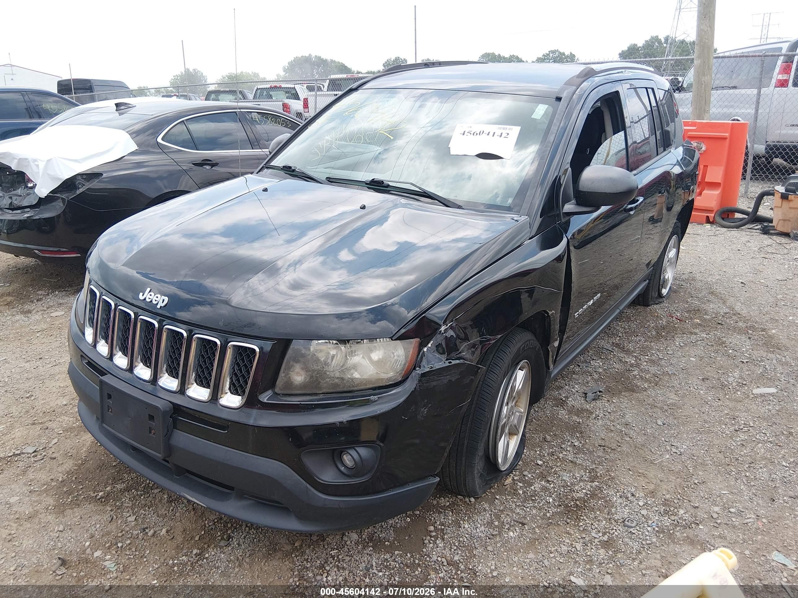2014 Jeep Compass Sport Black vin: 1C4NJCBA5ED803669