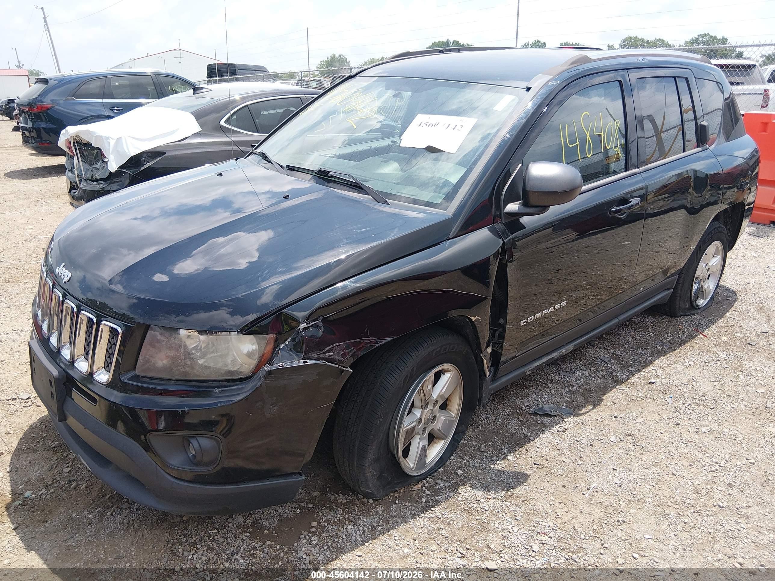 2014 Jeep Compass Sport Black vin: 1C4NJCBA5ED803669