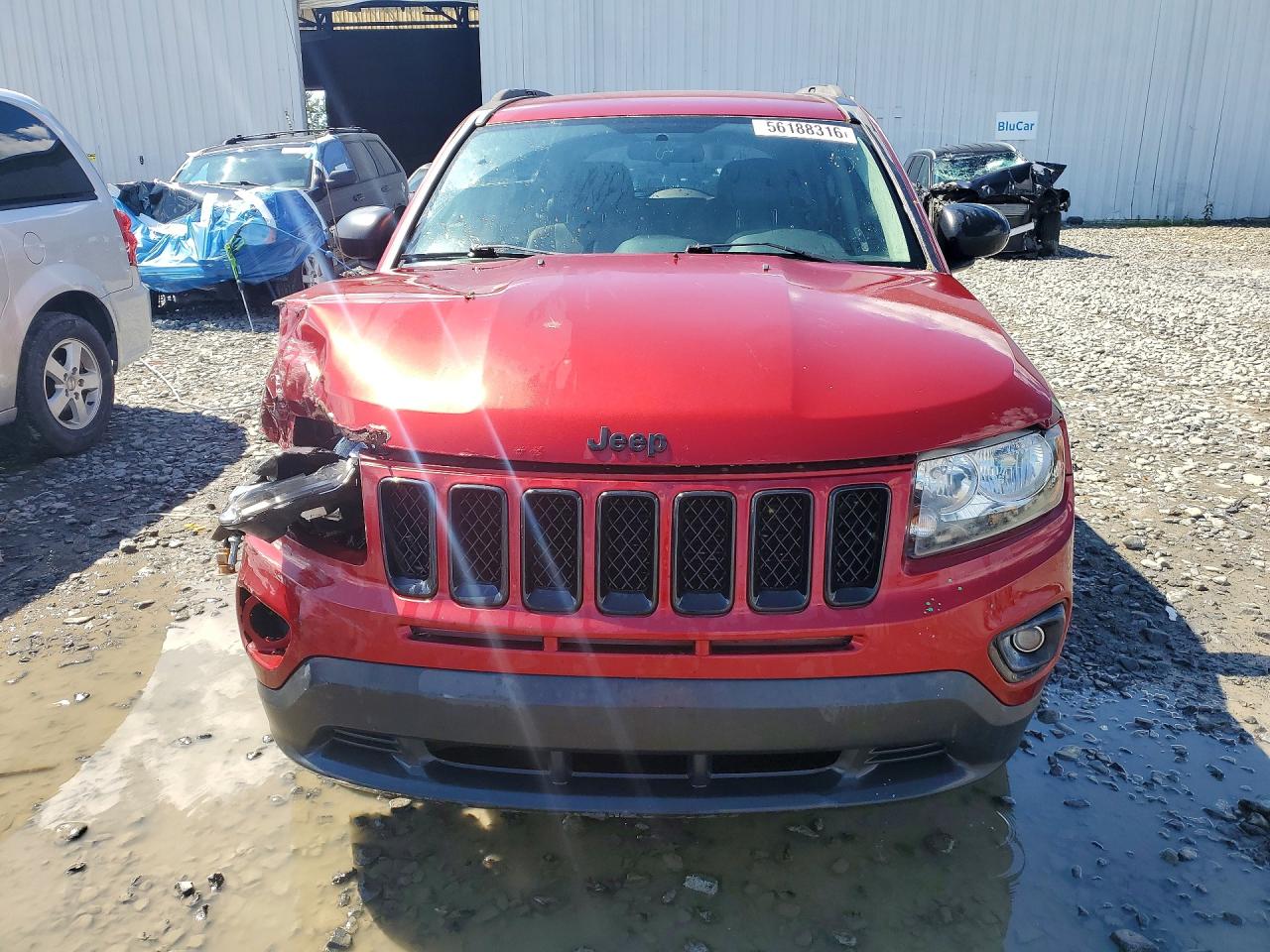 2014 Jeep Compass Sport Maroon vin: 1C4NJCBA5ED812887