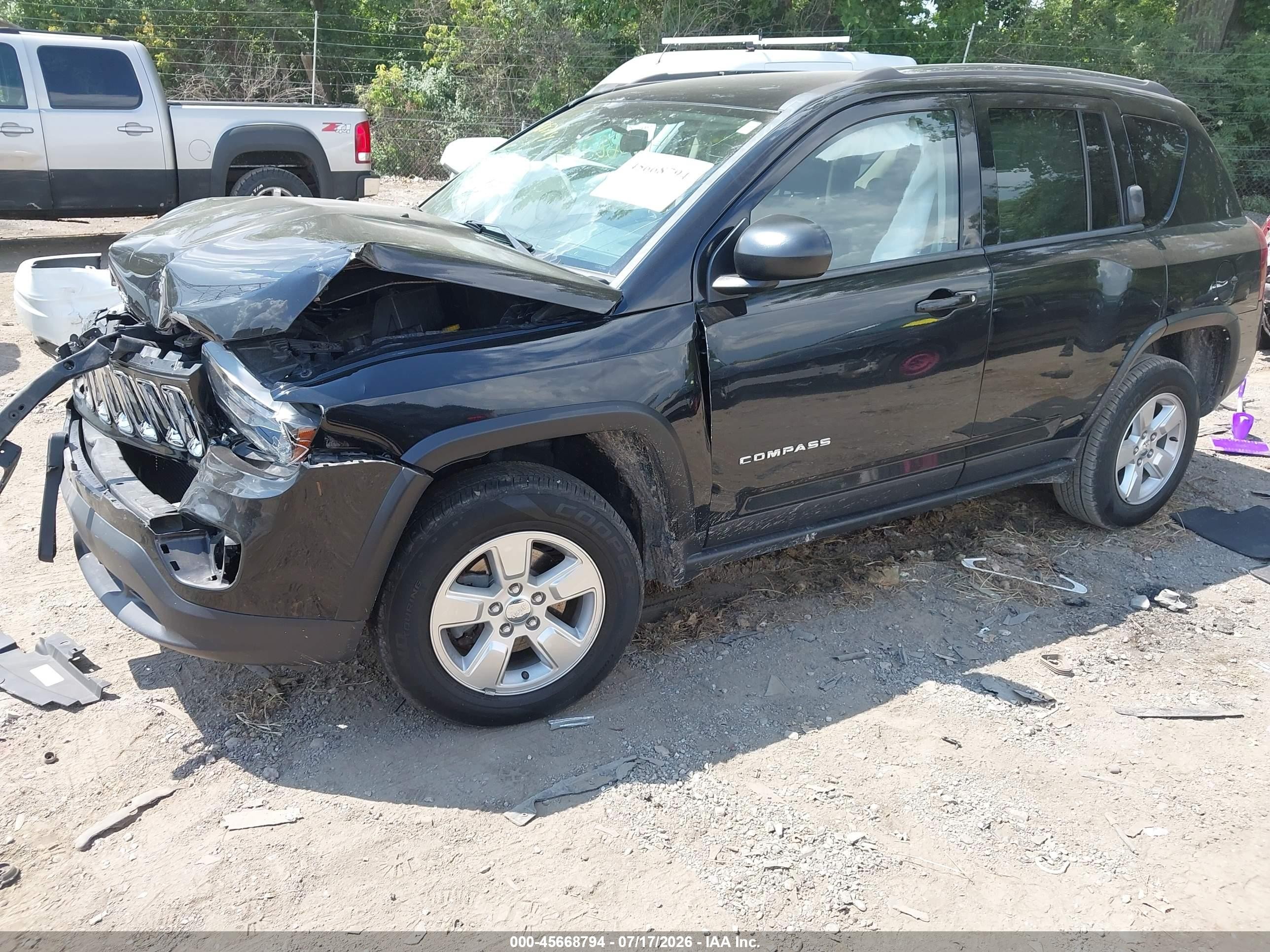 2015 Jeep Compass Sport Черный vin: 1C4NJCBA5FD143778