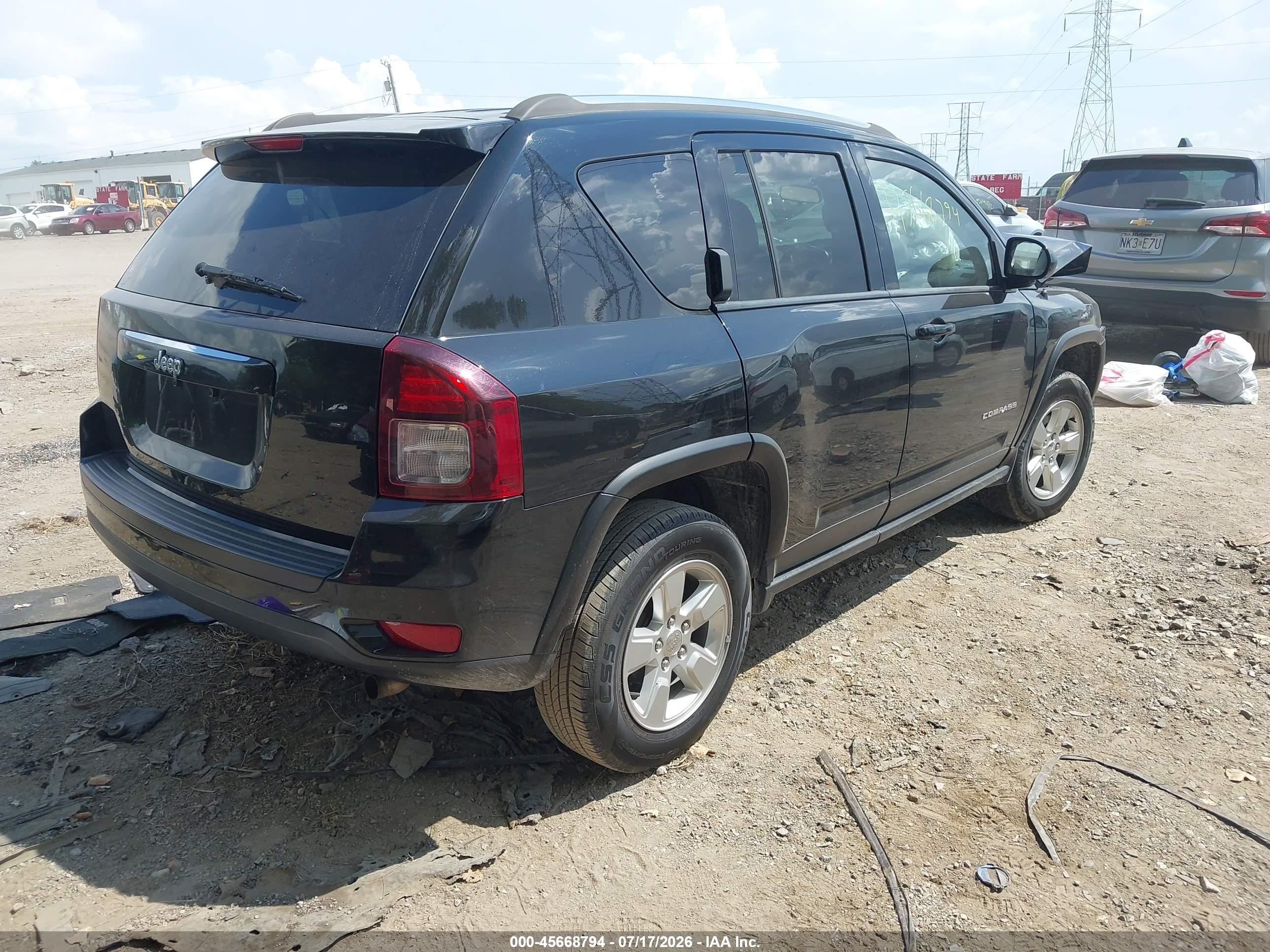 2015 Jeep Compass Sport Черный vin: 1C4NJCBA5FD143778