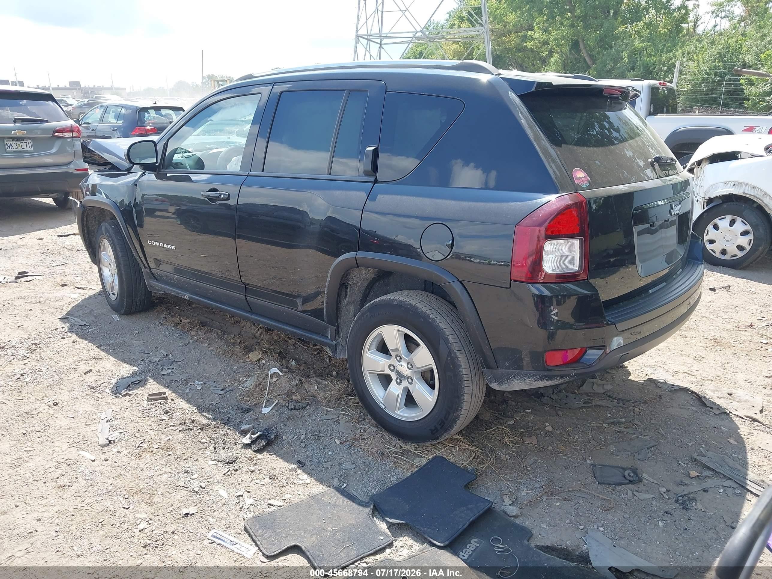 2015 Jeep Compass Sport Черный vin: 1C4NJCBA5FD143778