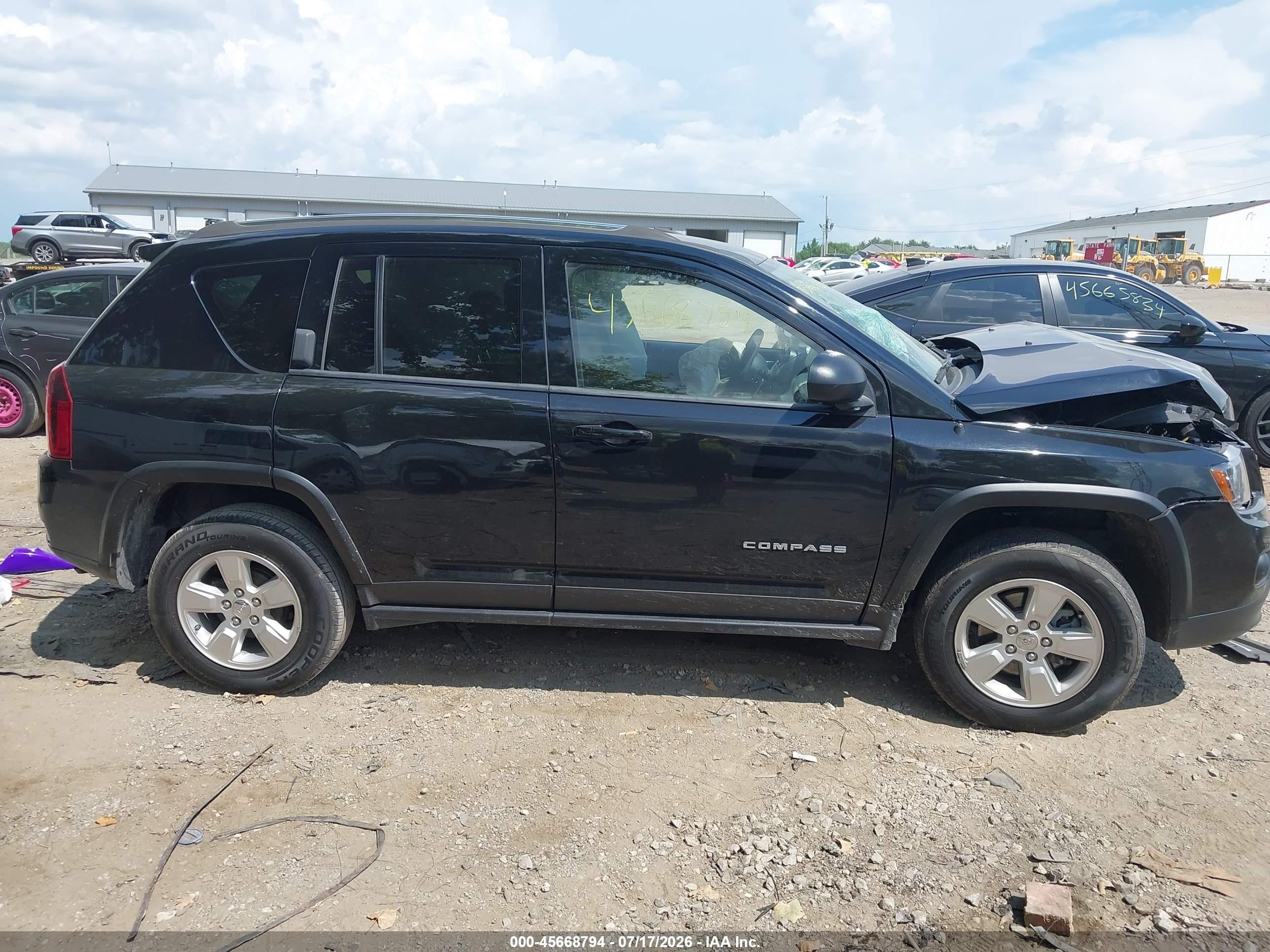 2015 Jeep Compass Sport Черный vin: 1C4NJCBA5FD143778