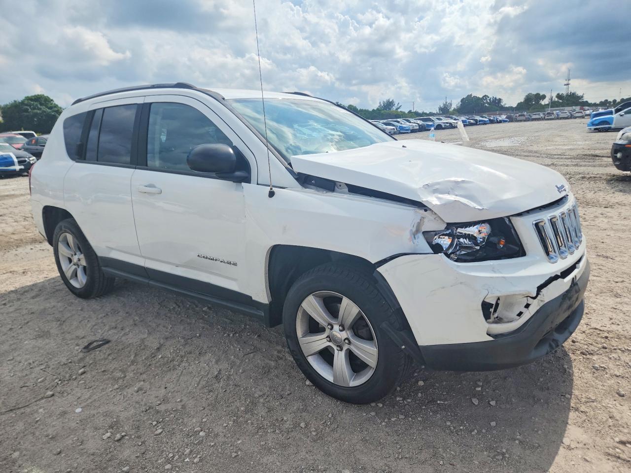2016 Jeep Compass Sport White vin: 1C4NJCBA5GD677543