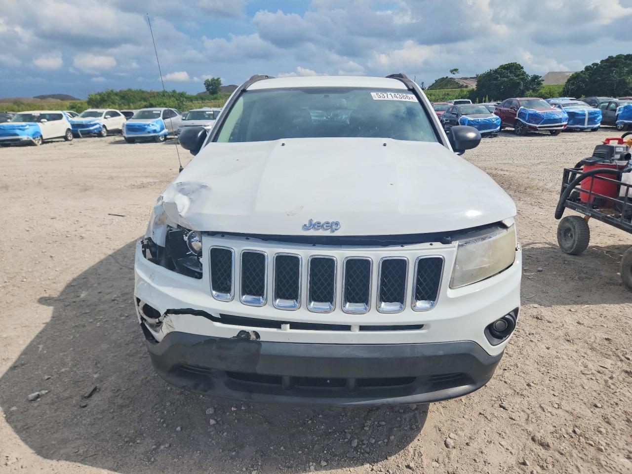 2016 Jeep Compass Sport White vin: 1C4NJCBA5GD677543