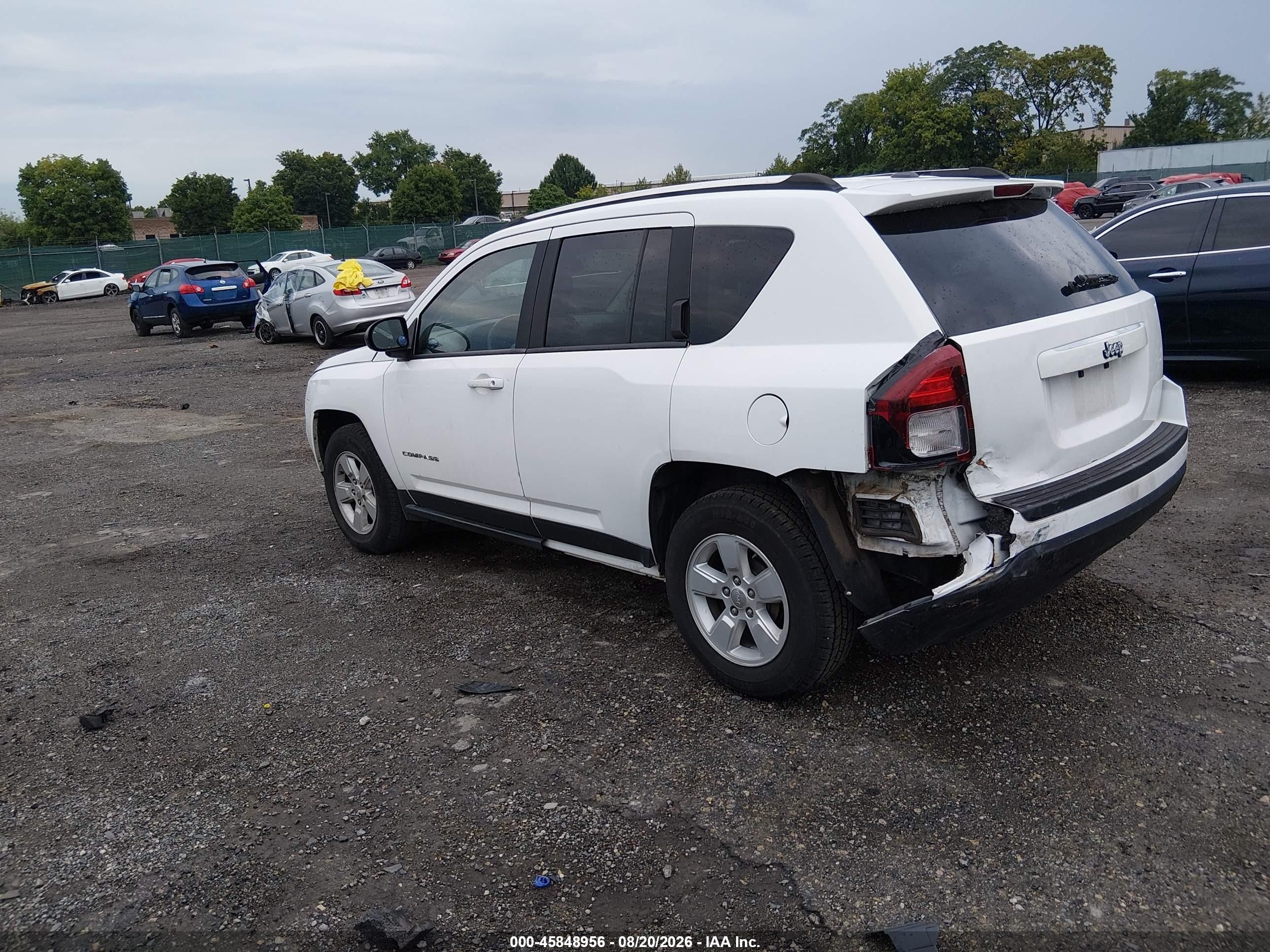 2014 Jeep Compass Sport Белый vin: 1C4NJCBA6ED692078
