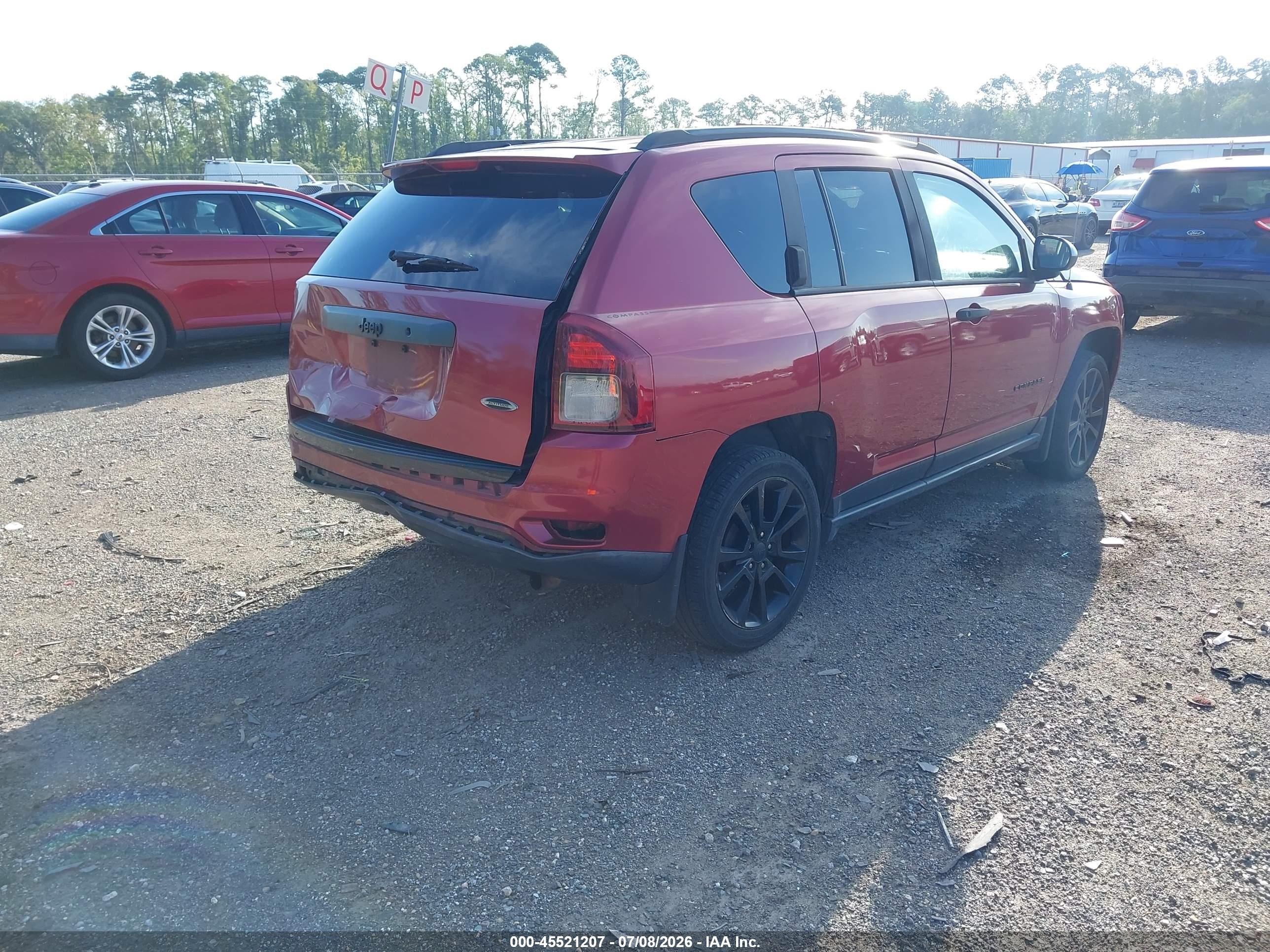 2014 Jeep Compass Altitude Burgundy vin: 1C4NJCBA6ED764042