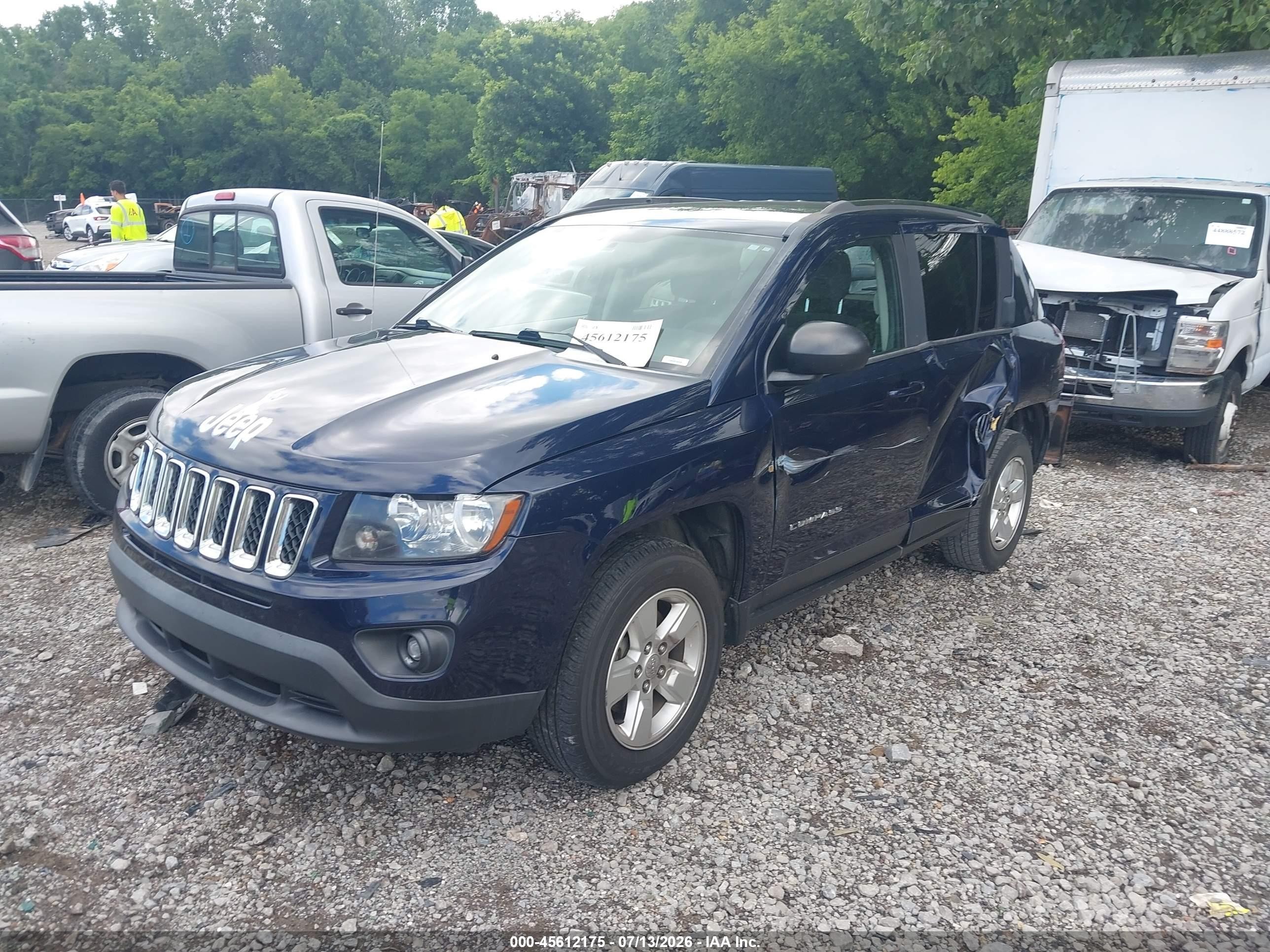 2014 Jeep Compass Sport Blue vin: 1C4NJCBA6ED793766