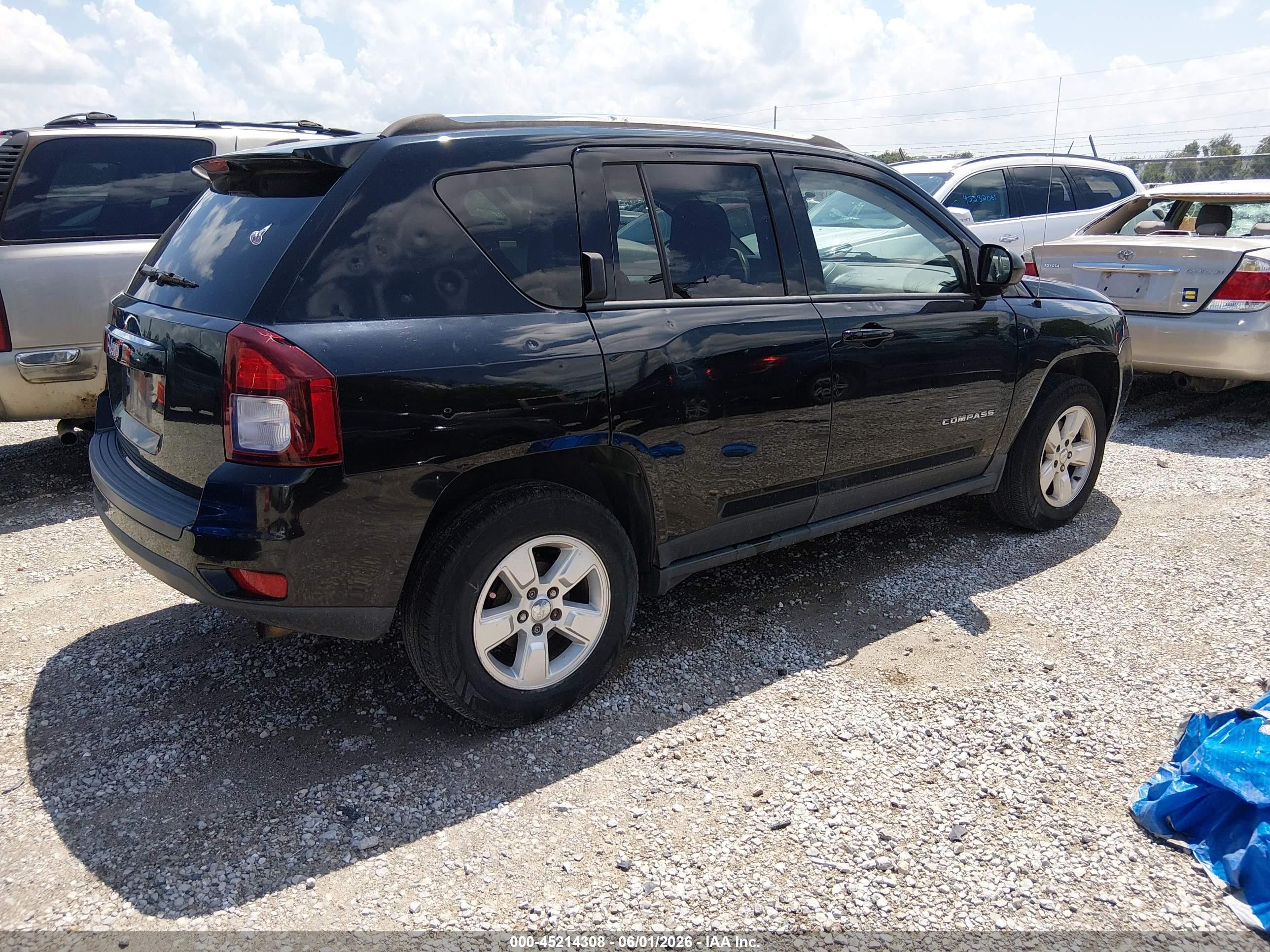 2014 Jeep Compass Sport Black vin: 1C4NJCBA6ED882155