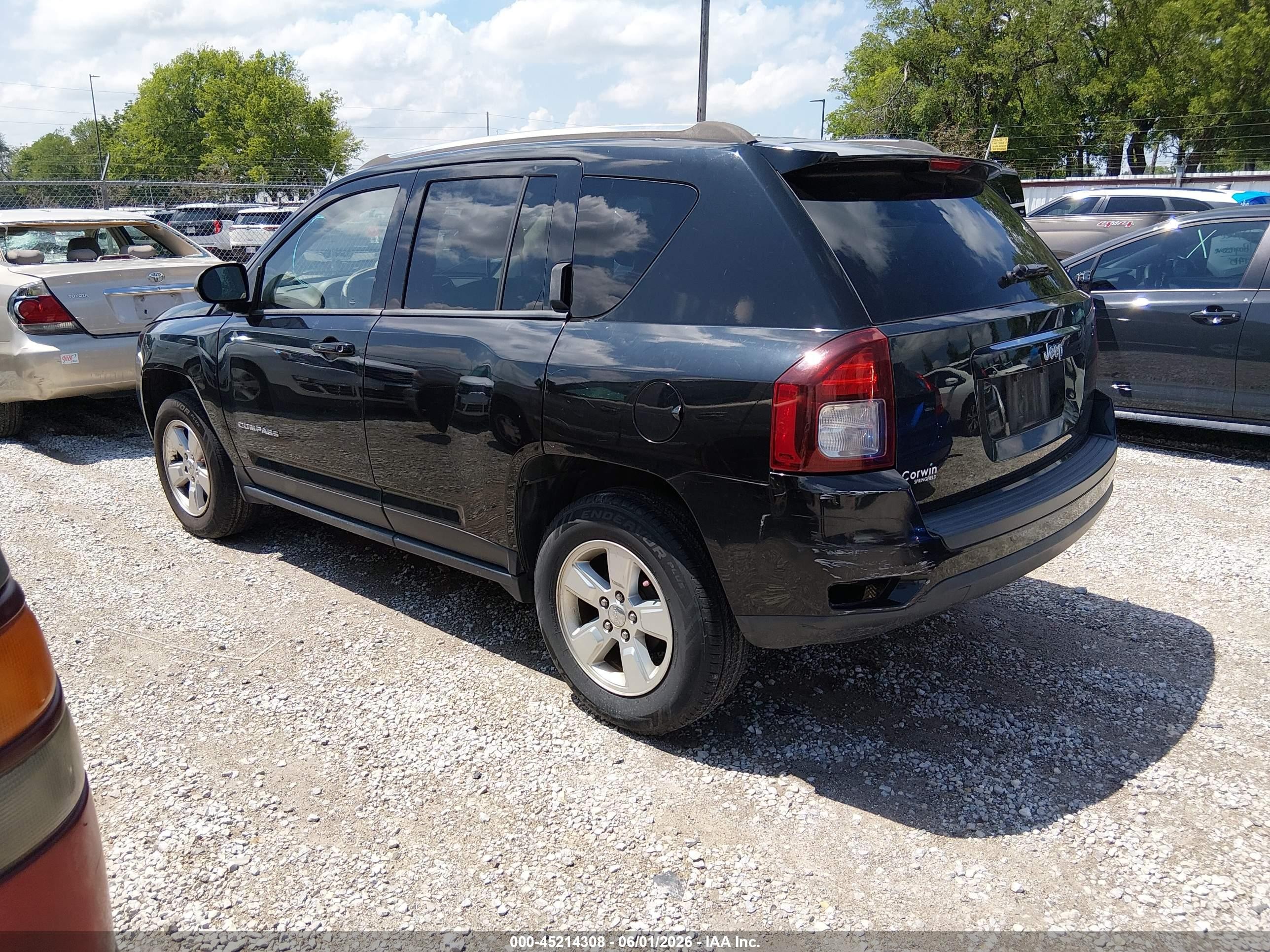 2014 Jeep Compass Sport Black vin: 1C4NJCBA6ED882155