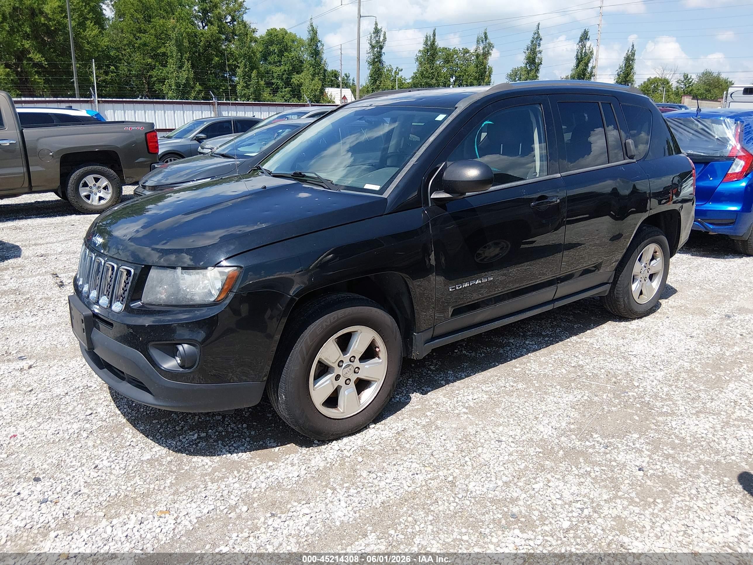 2014 Jeep Compass Sport Black vin: 1C4NJCBA6ED882155