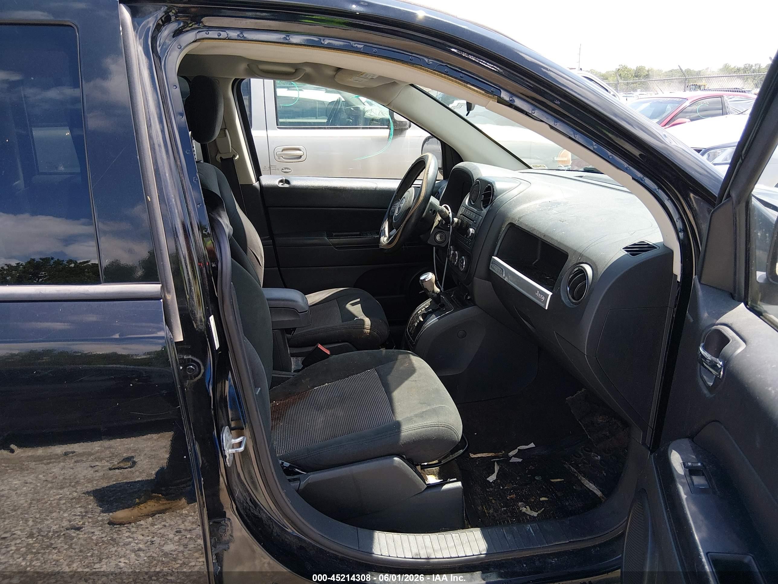2014 Jeep Compass Sport Black vin: 1C4NJCBA6ED882155